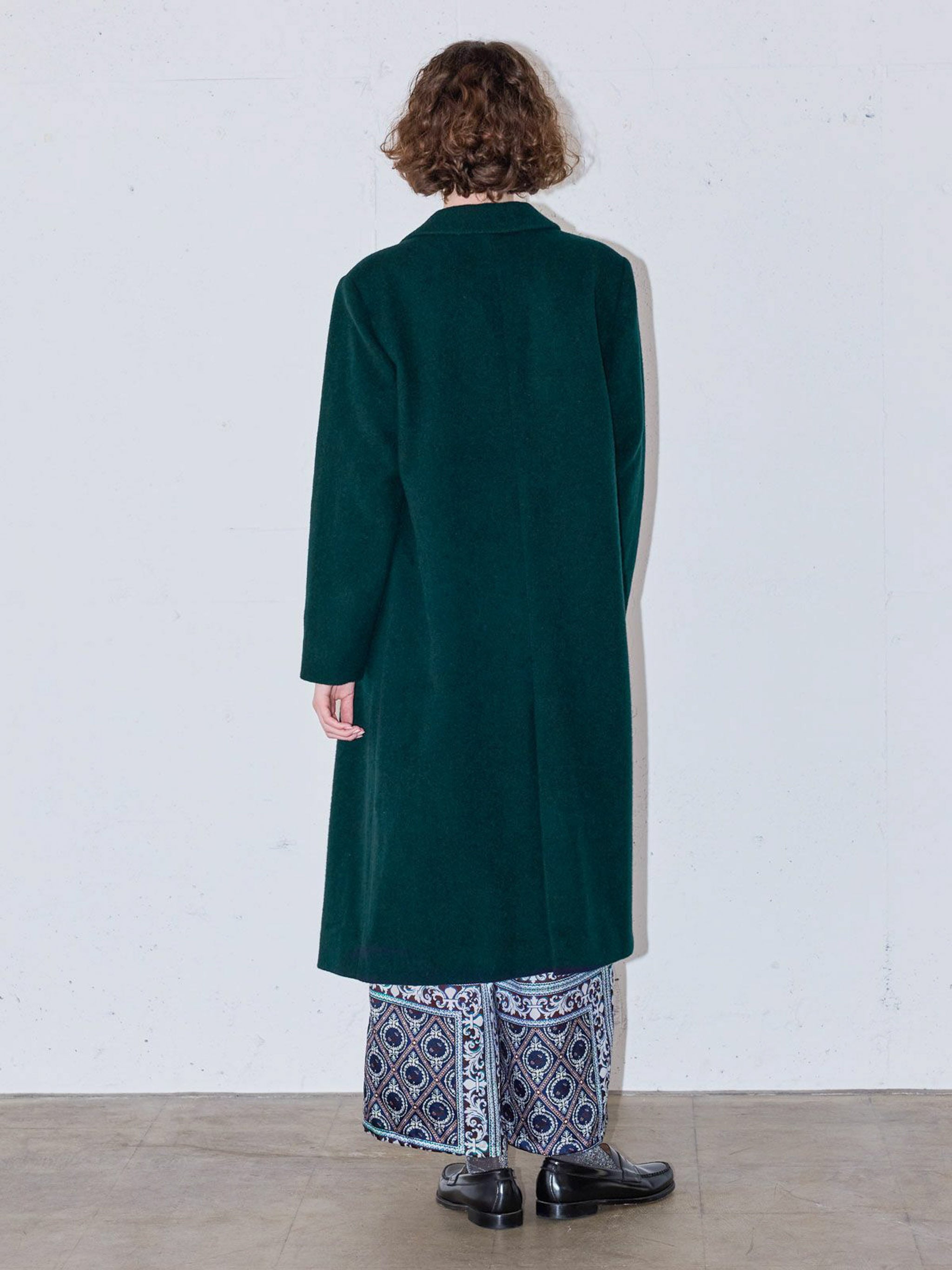 ピークドラペルロングコート(3-1146)