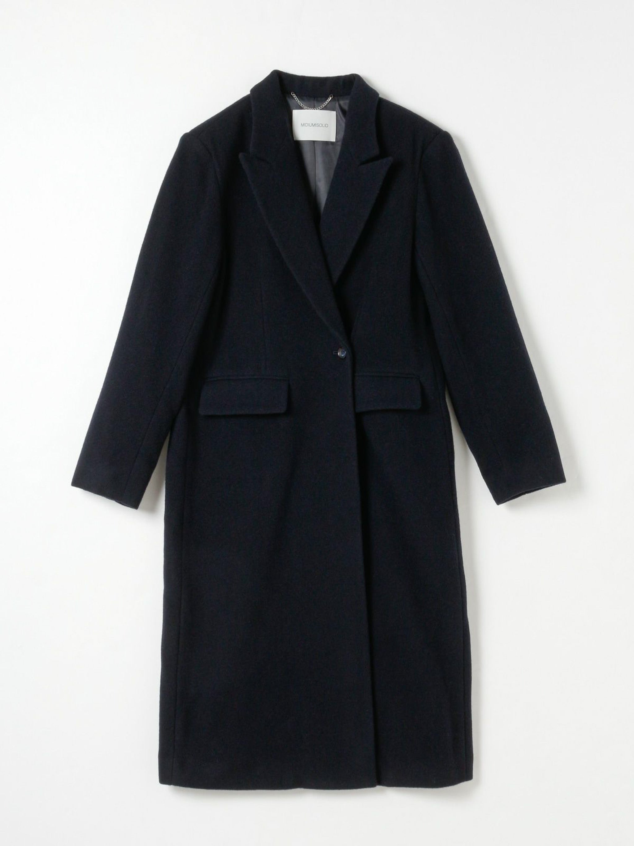 ピークドラペルロングコート(3-1146)