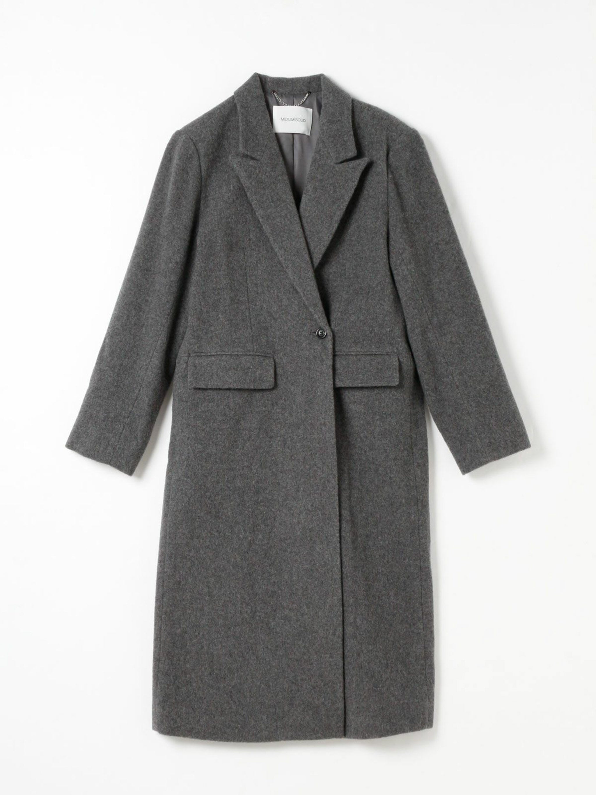 ピークドラペルロングコート(3-1146)