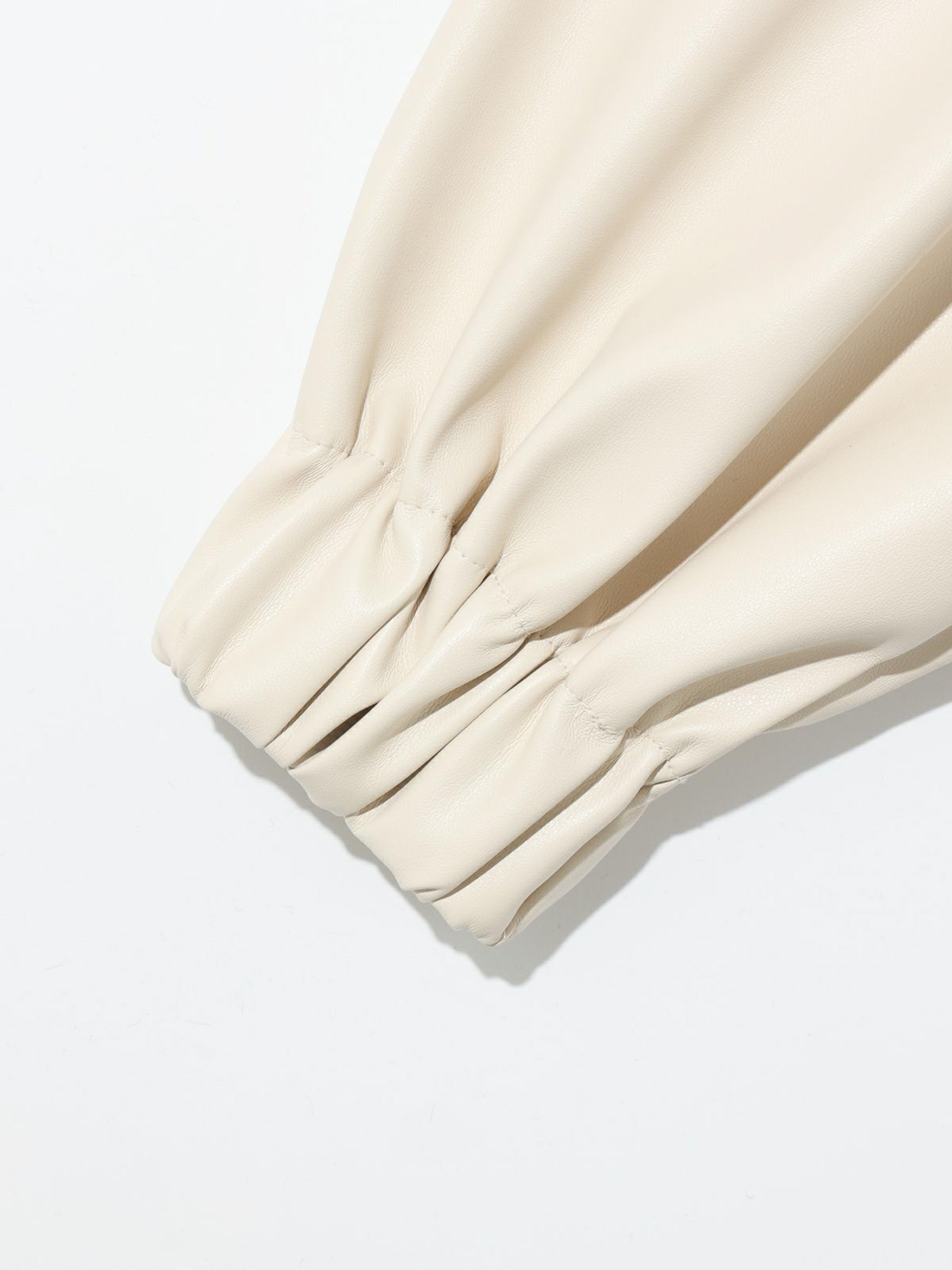 オーバーサイズシンセティックレザーブルゾン