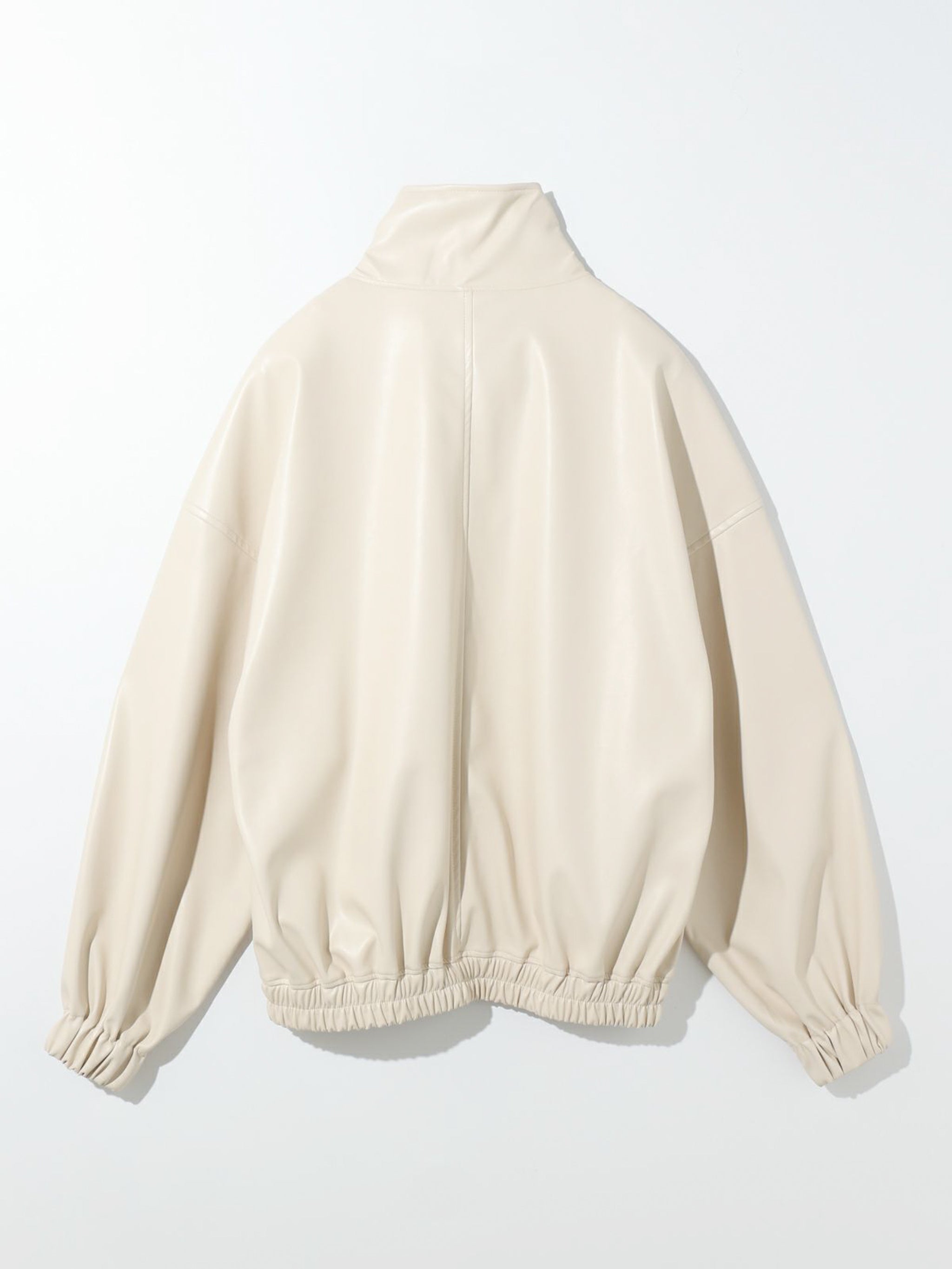 オーバーサイズシンセティックレザーブルゾン