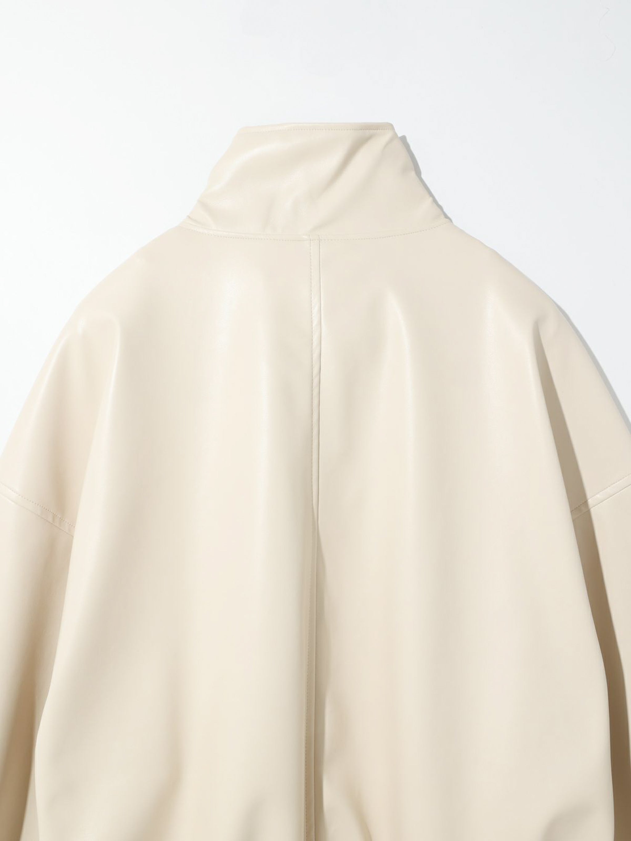 オーバーサイズシンセティックレザーブルゾン