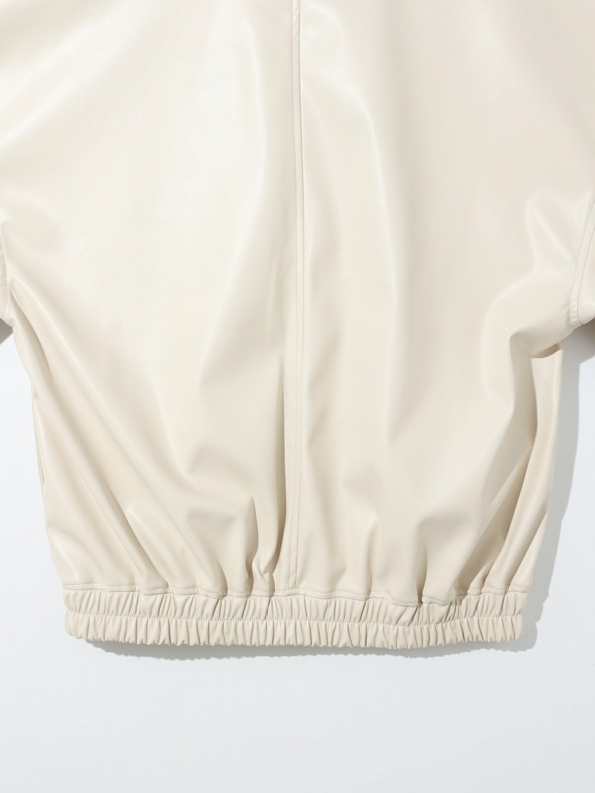 オーバーサイズシンセティックレザーブルゾン