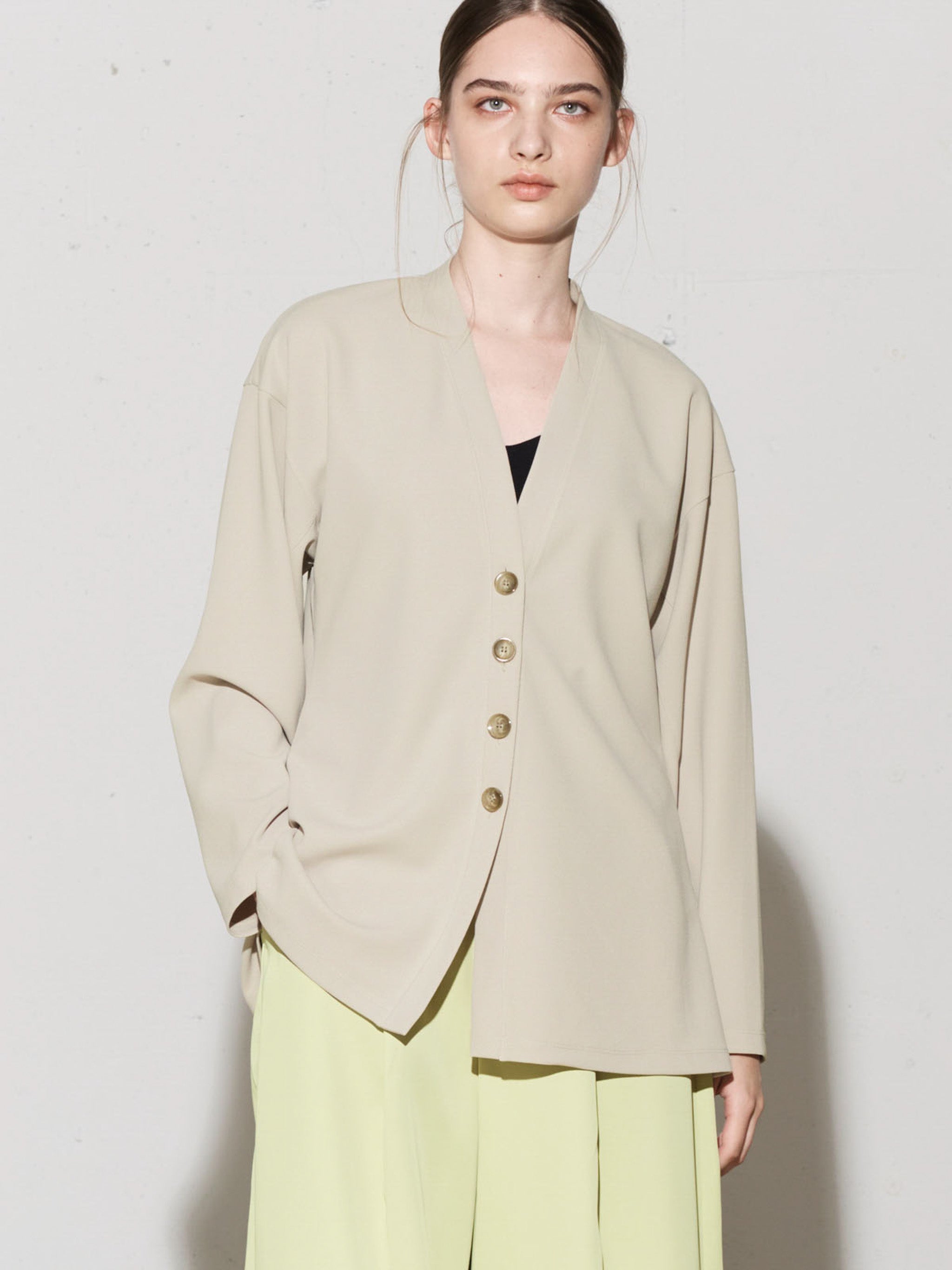 shaped design cardigan