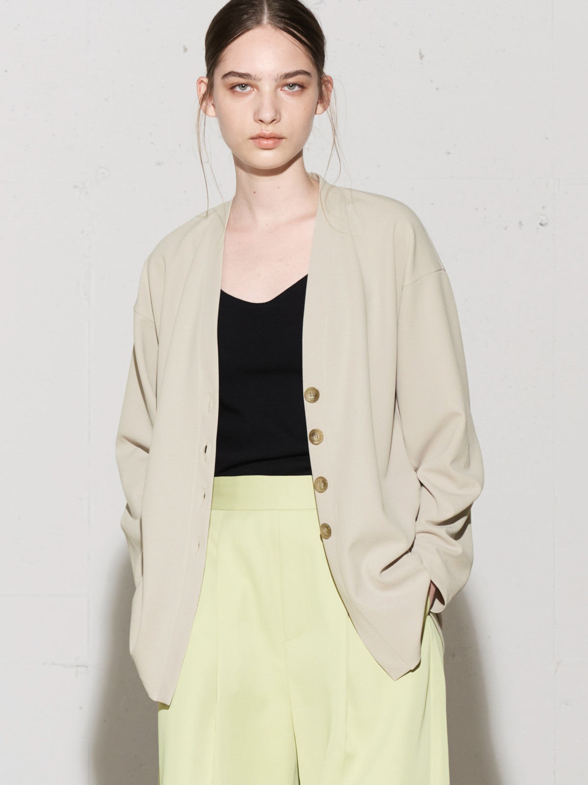 shaped design cardigan