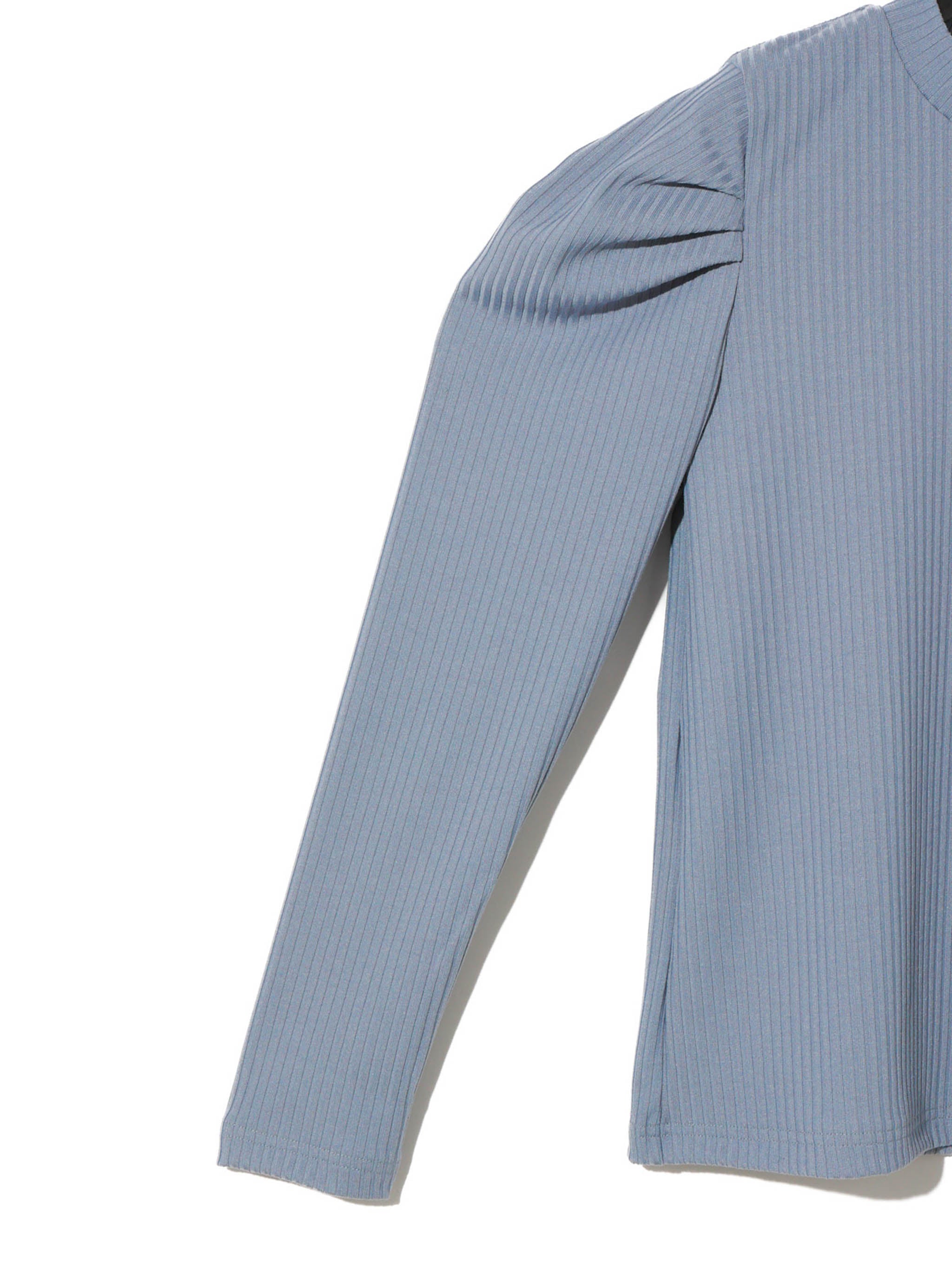 power shoulder rib pullover