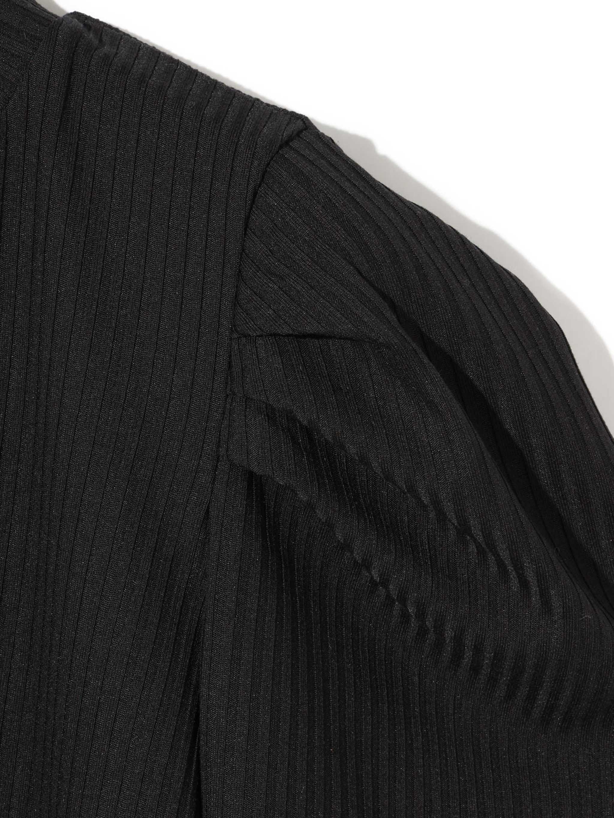 power shoulder rib pullover