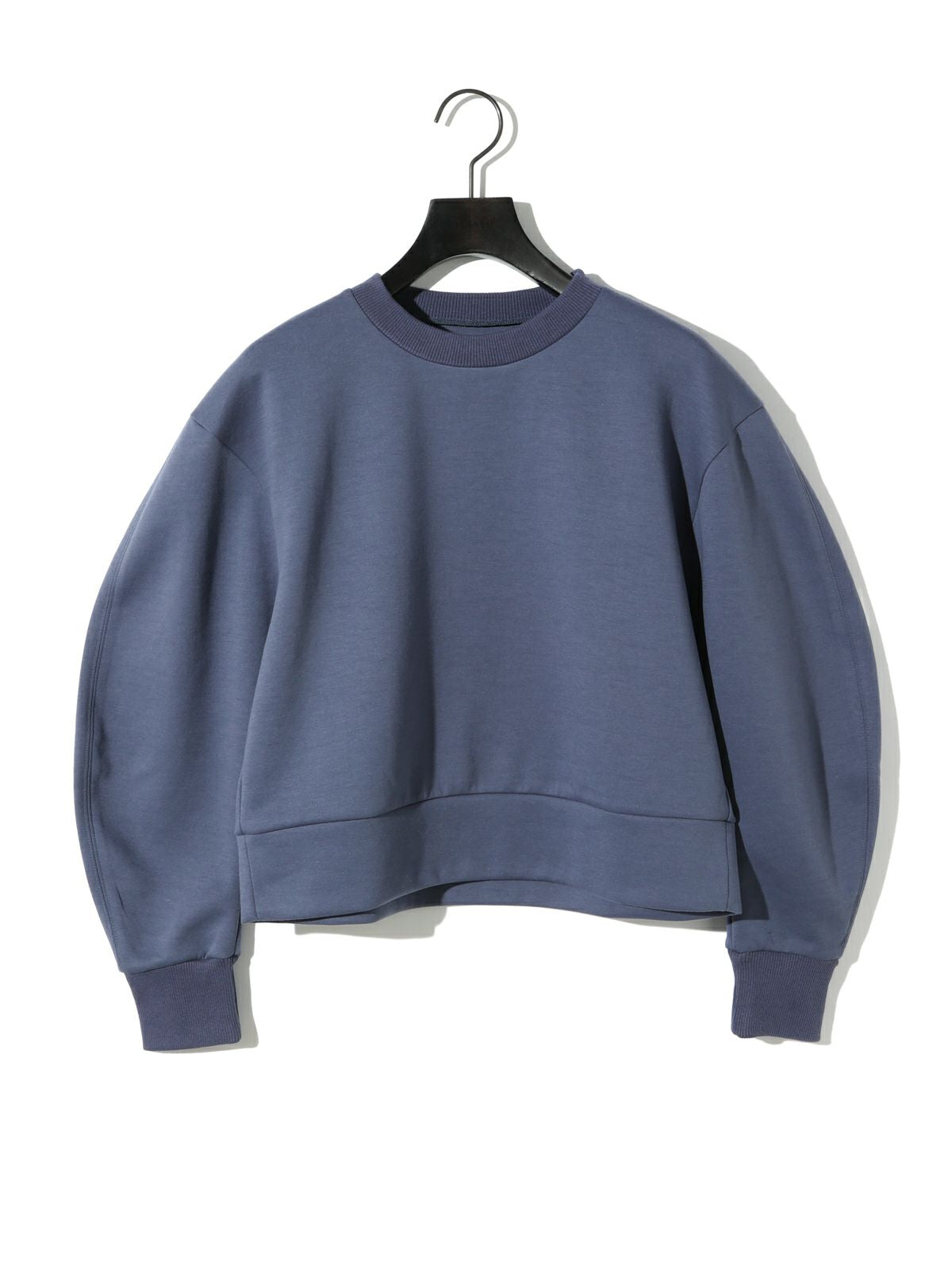 curve sleeve double-knit pullover