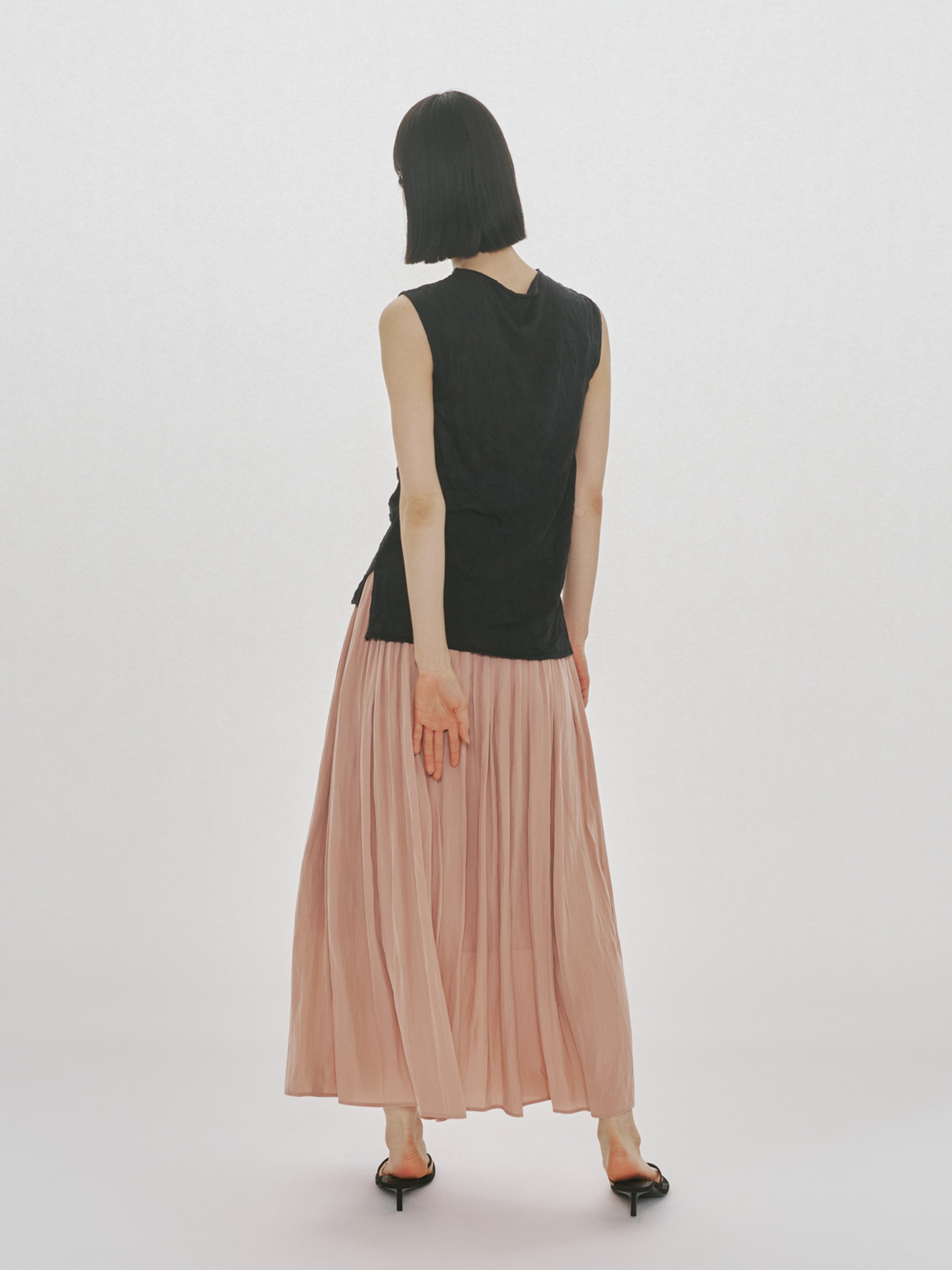 see-through high neck sleeveless inner