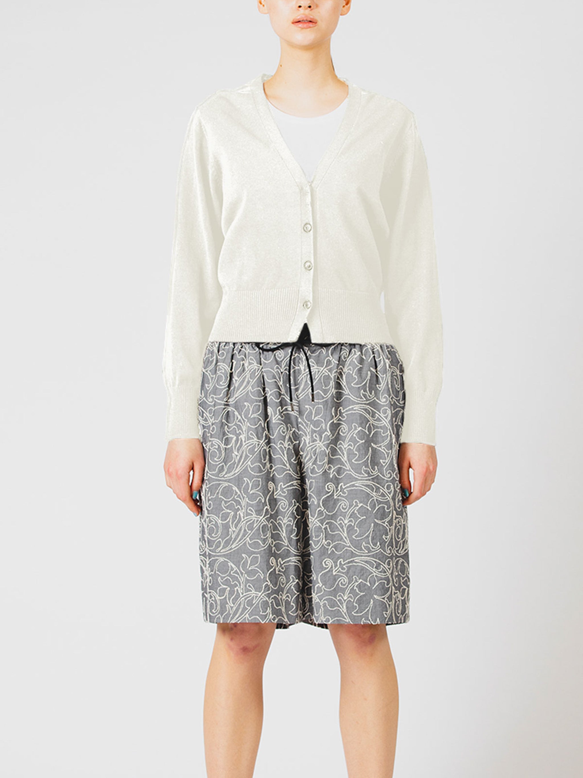 V neck short cardigan【4-1055】
