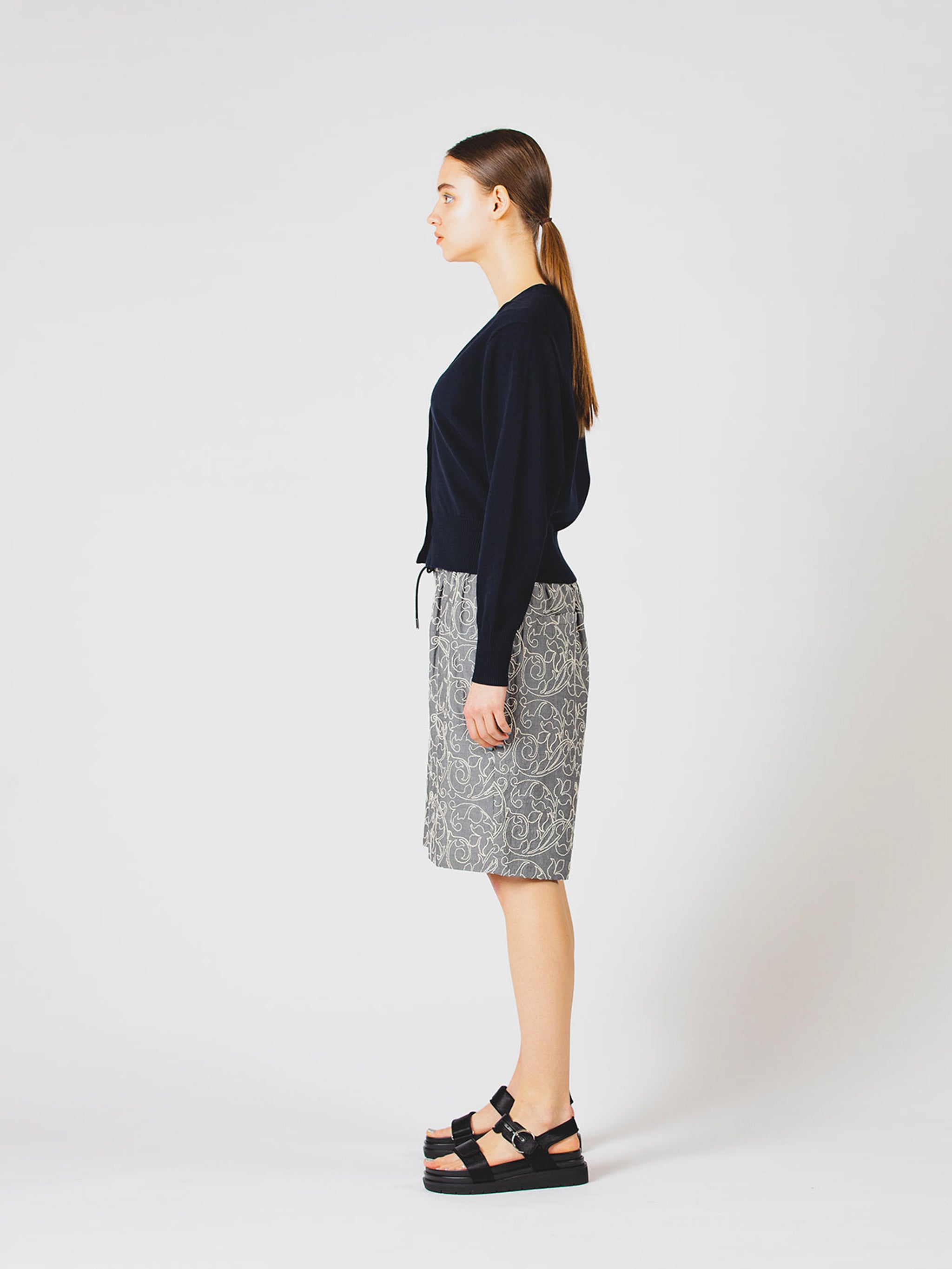 V neck short cardigan【4-1055】