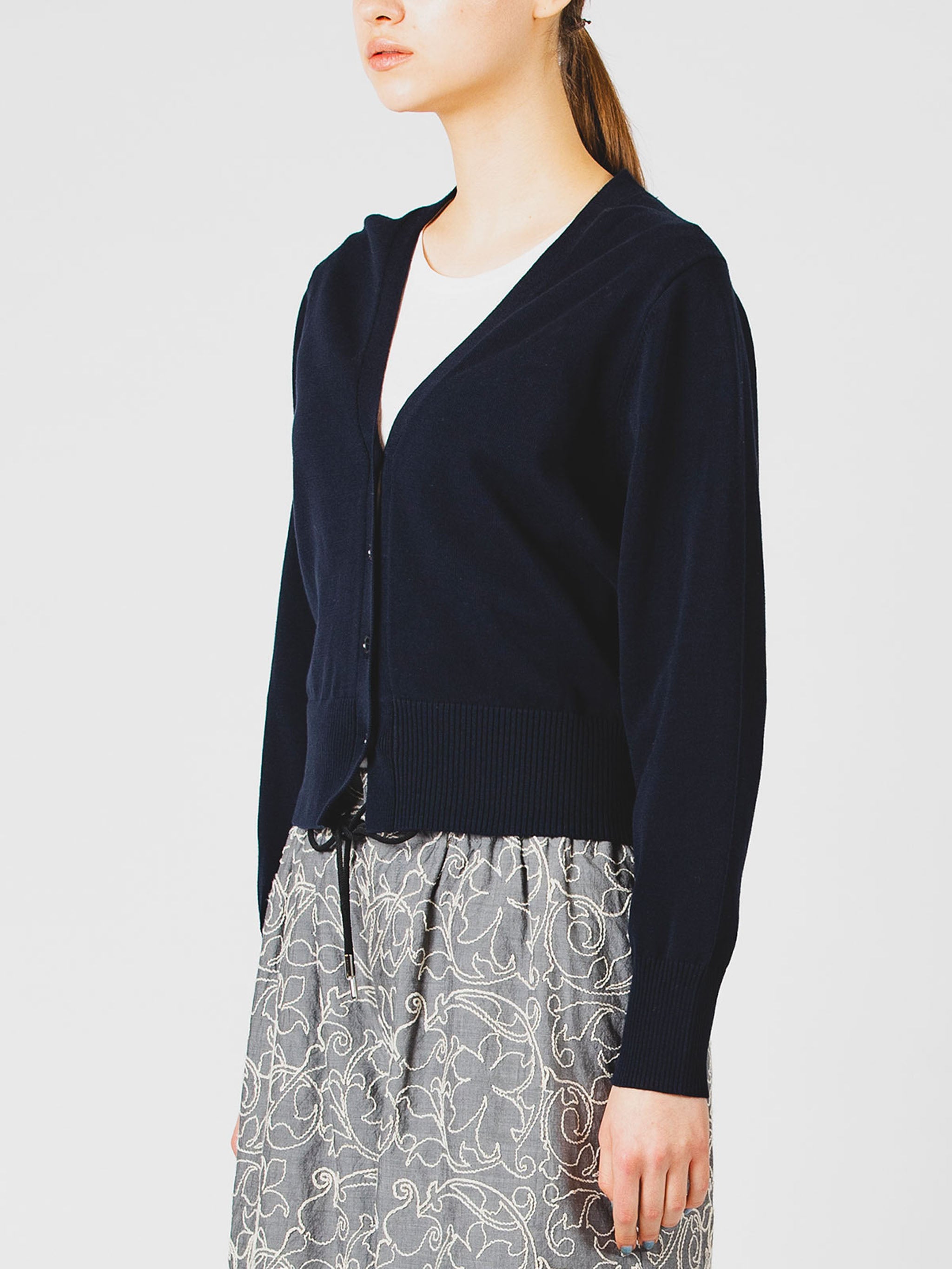 V neck short cardigan【4-1055】