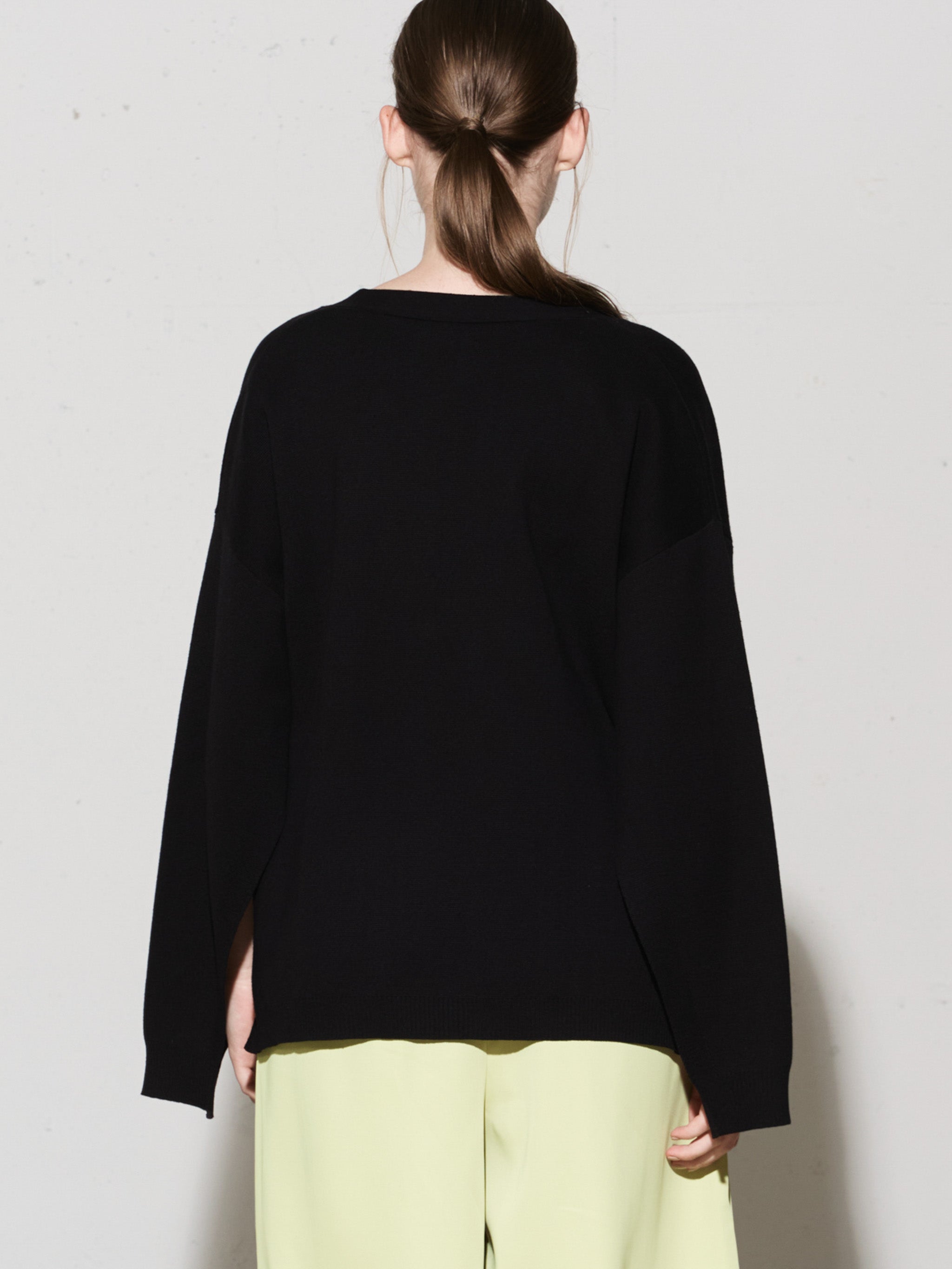 slit sleeve knit cardigan