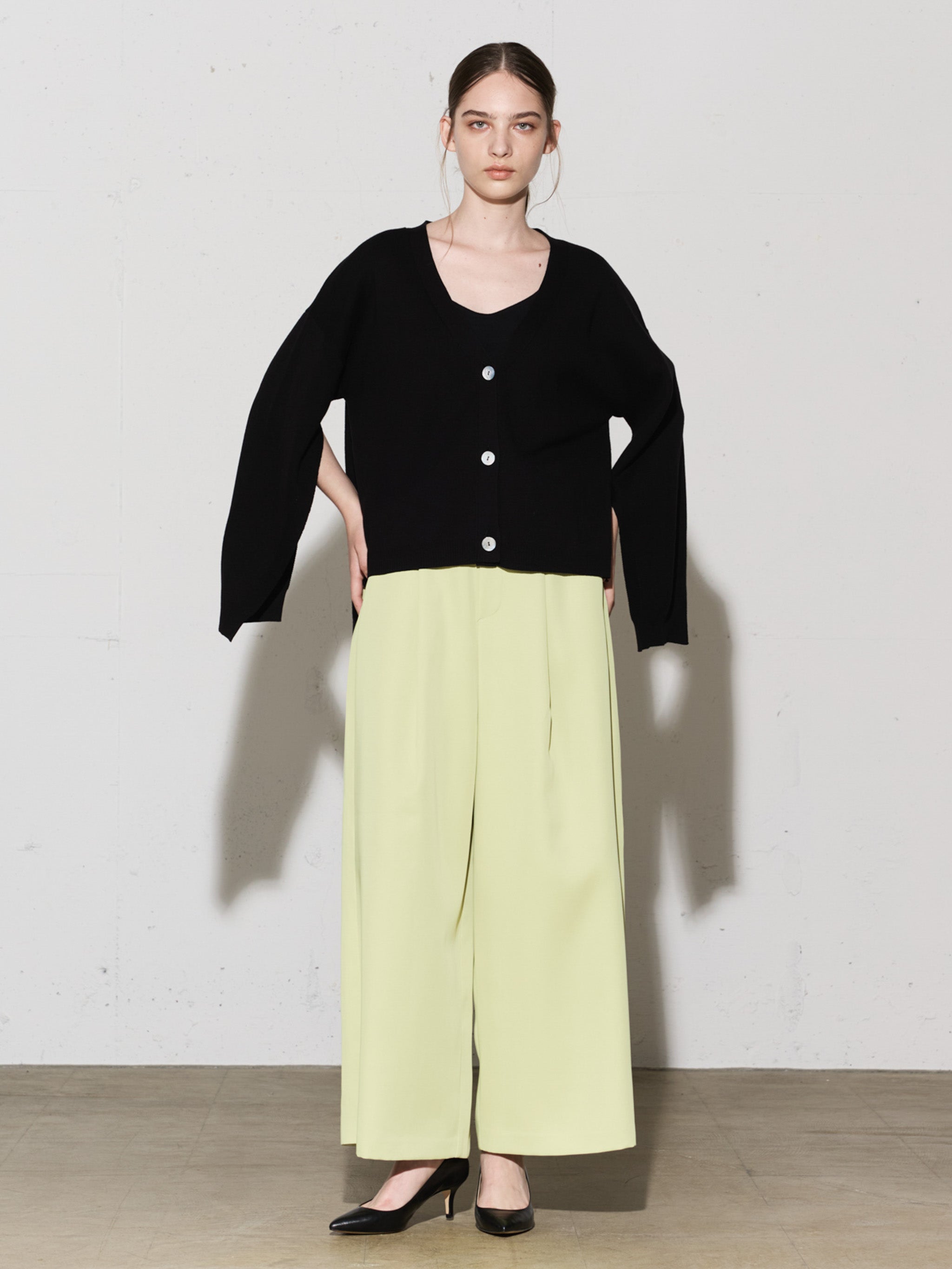 slit sleeve knit cardigan