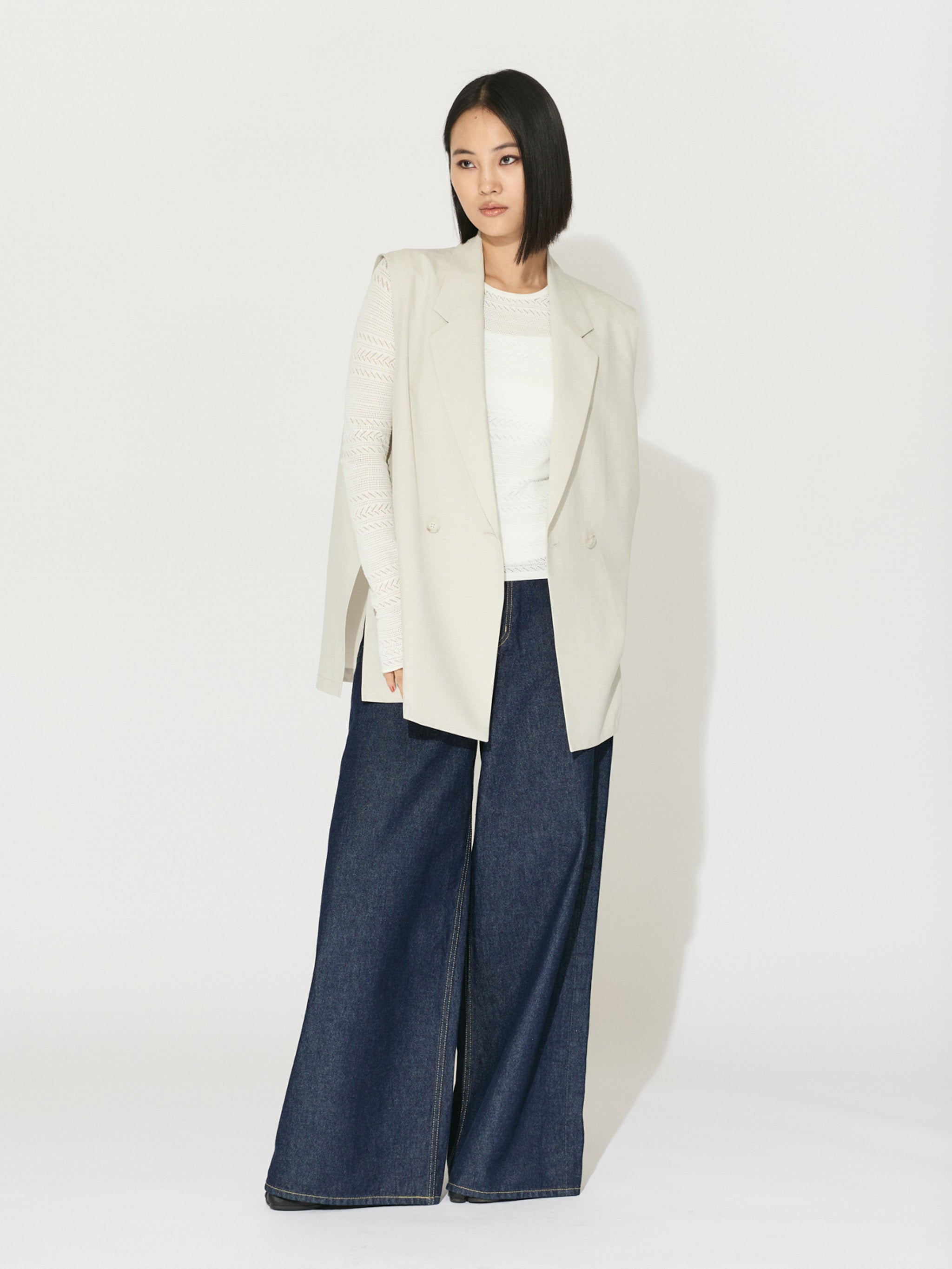 lace knit tight pullover