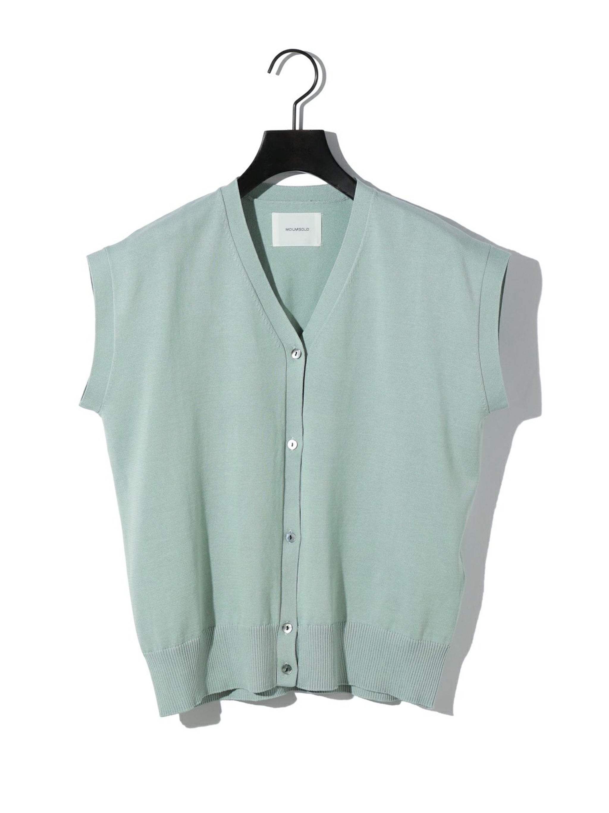 sleeveless v neck cardigan[A]