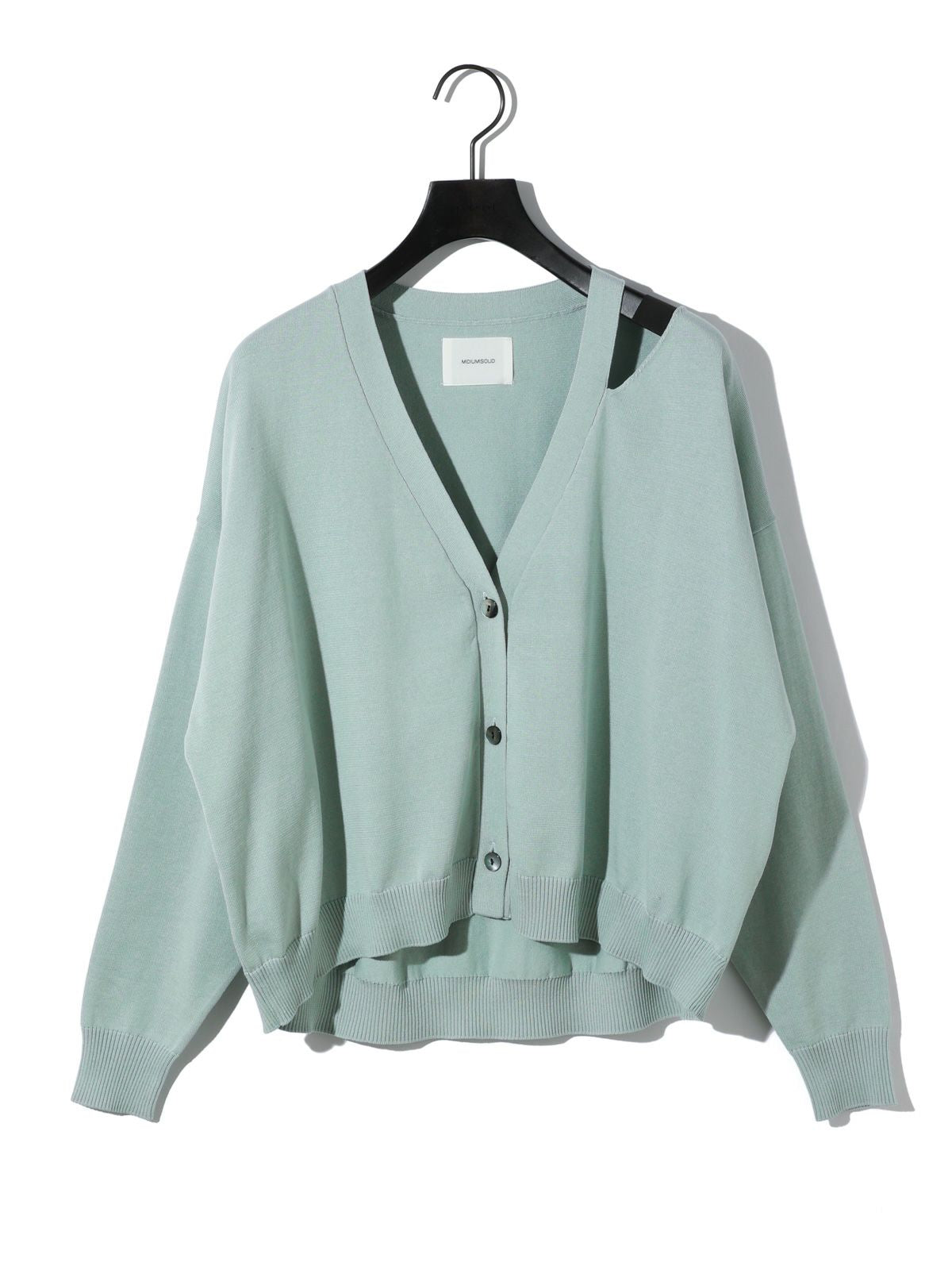 cut out neck wide cardigan[A]