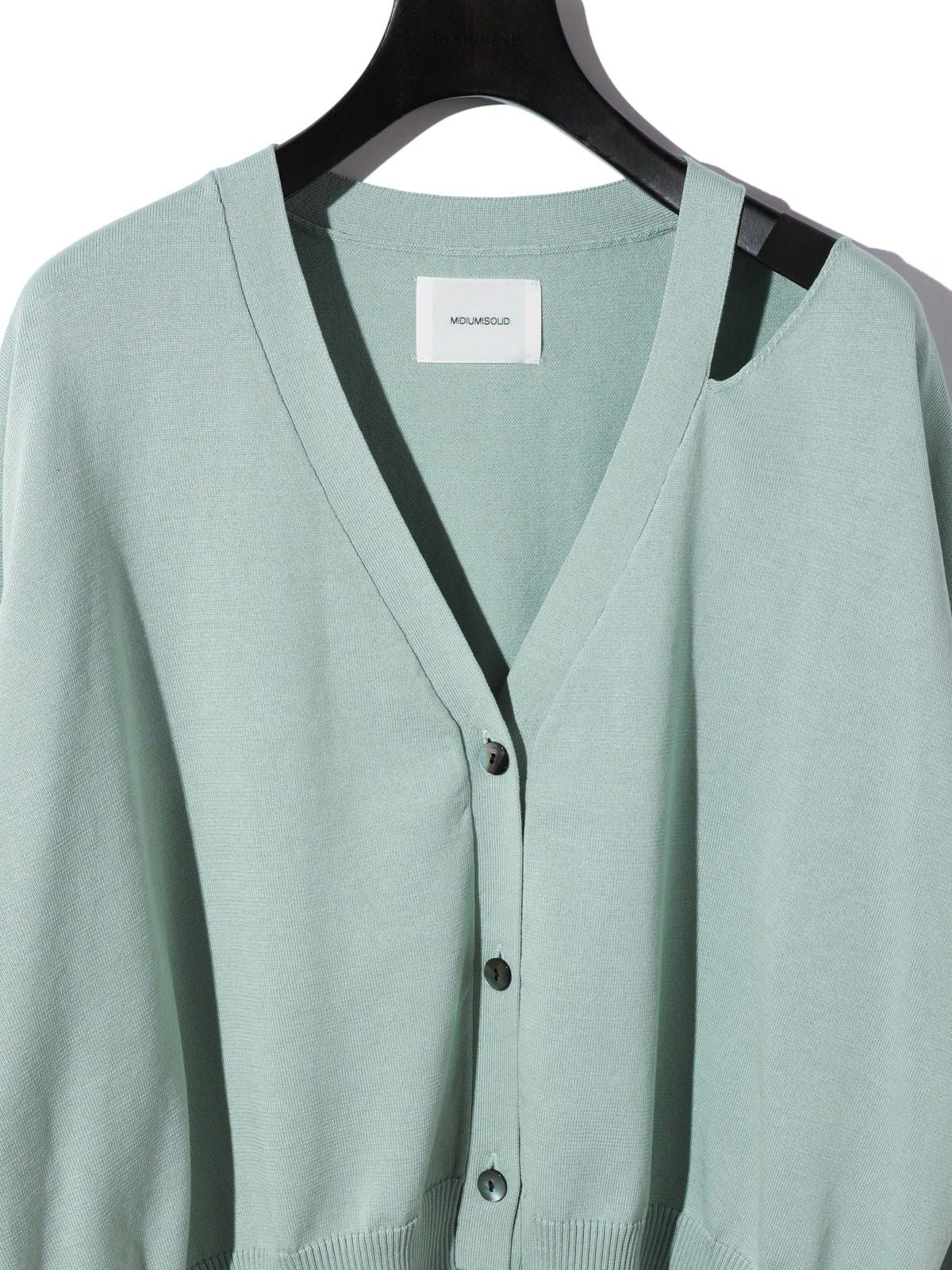 cut out neck wide cardigan[A]