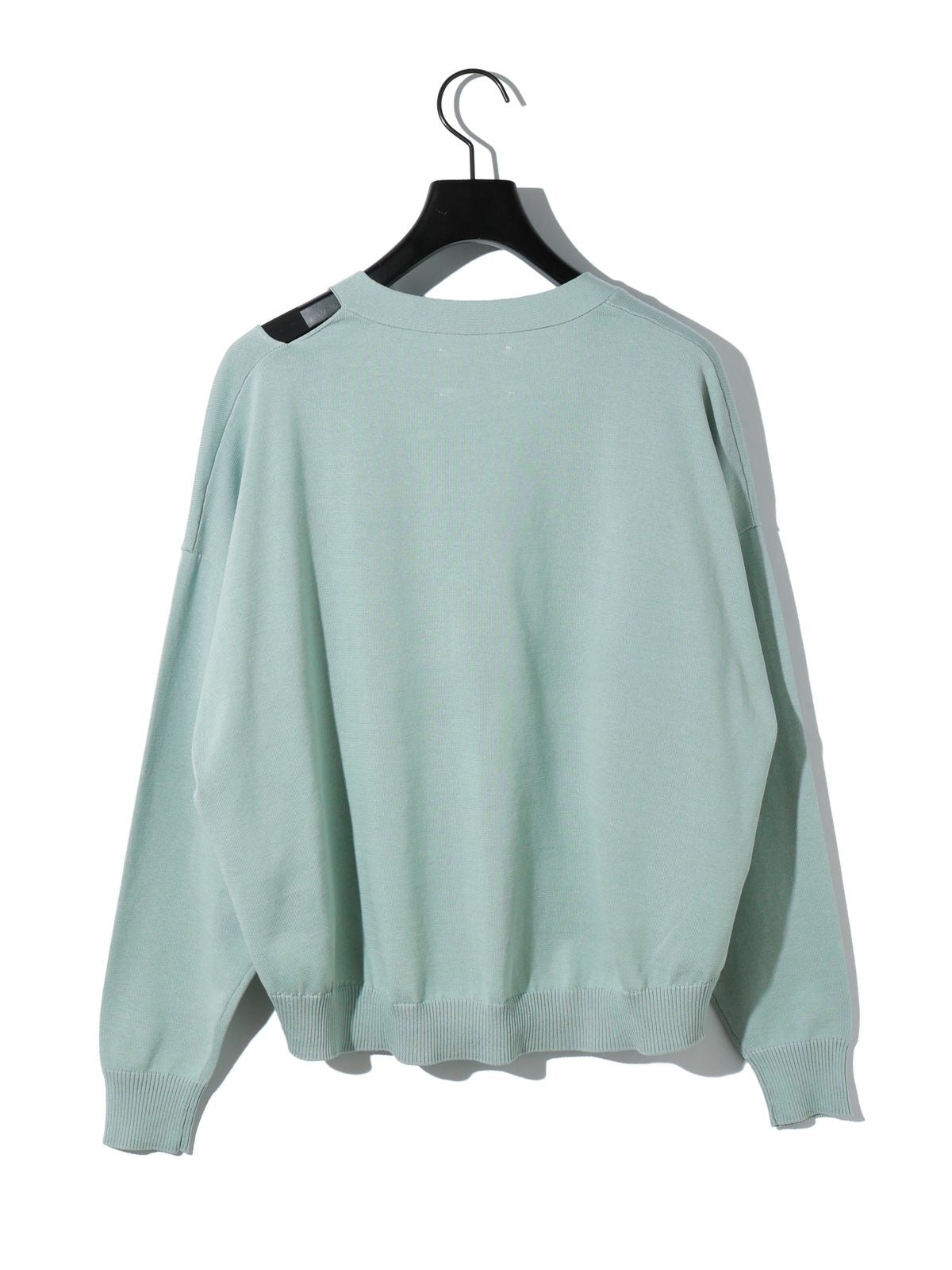 cut out neck wide cardigan[A]