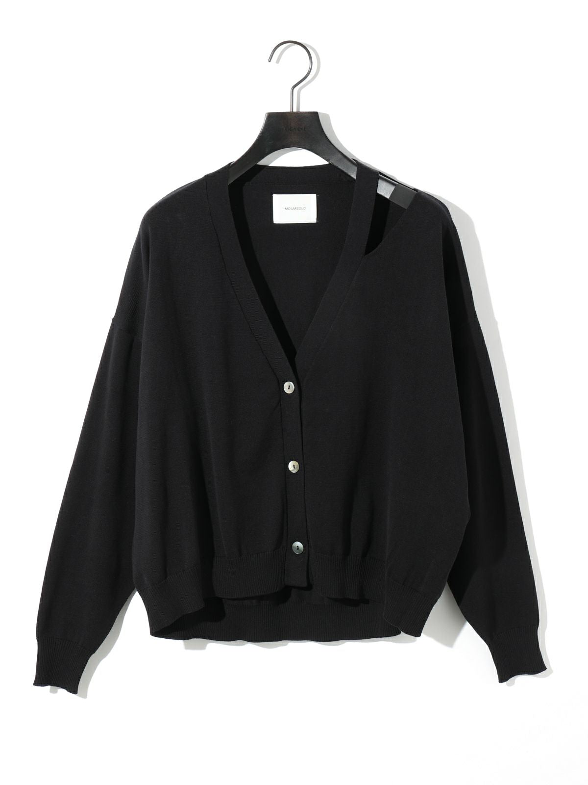 cut out neck wide cardigan[A]