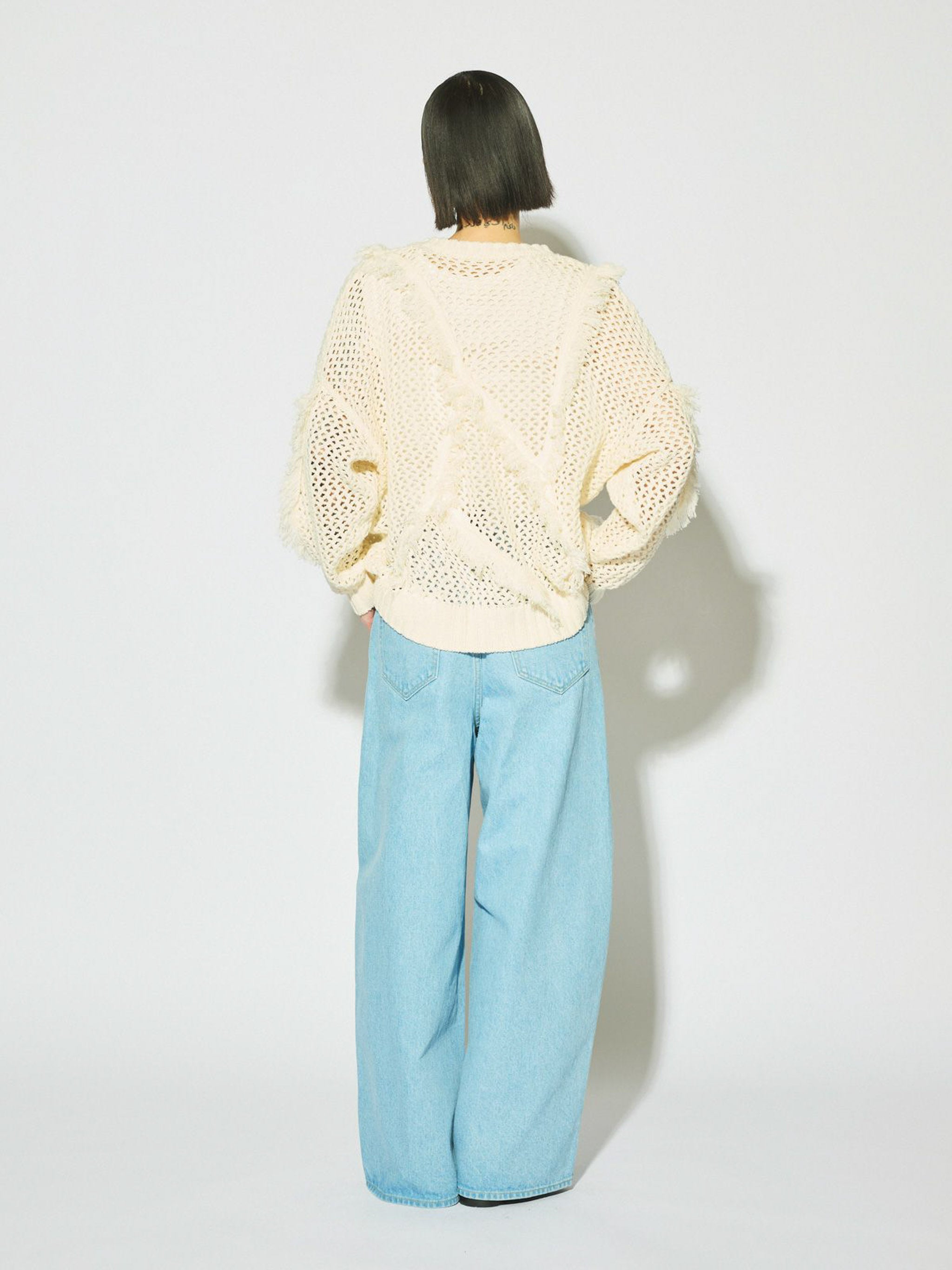 fringe mesh pullover[A]