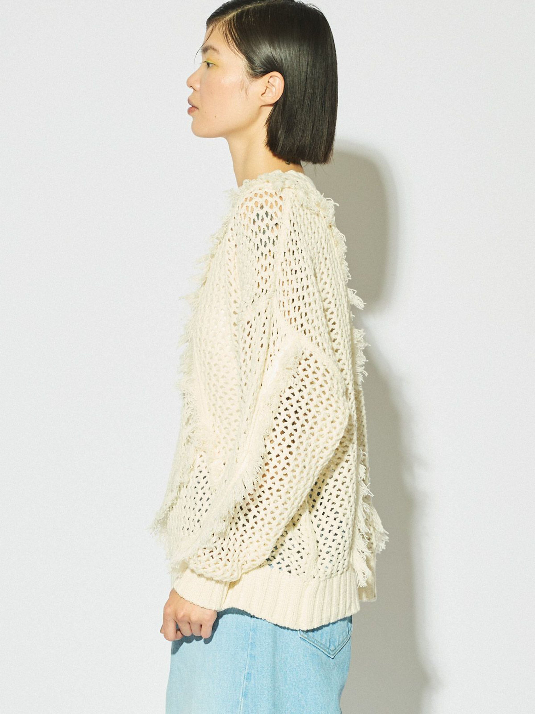 fringe mesh pullover[A]