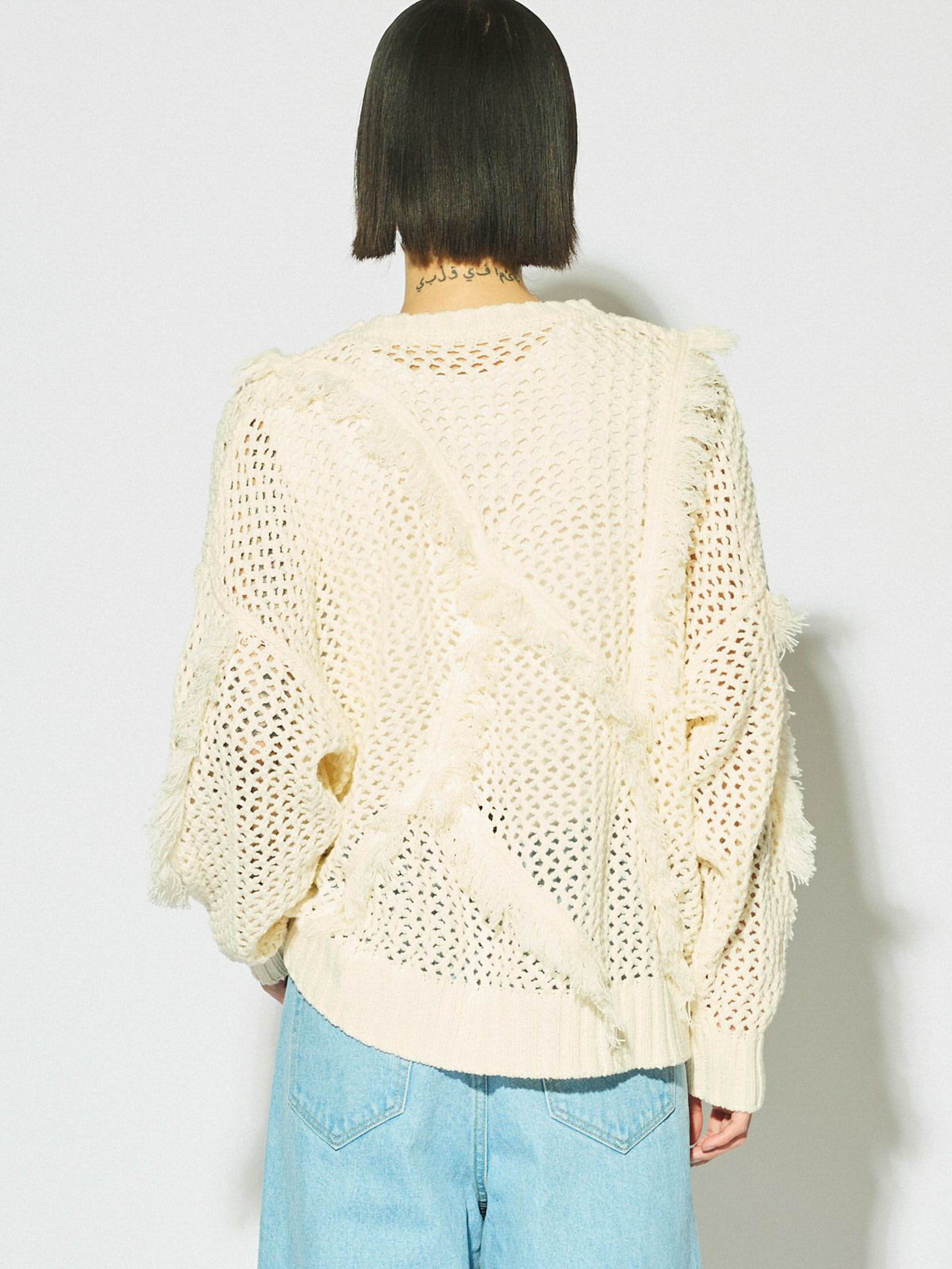 fringe mesh pullover[A]