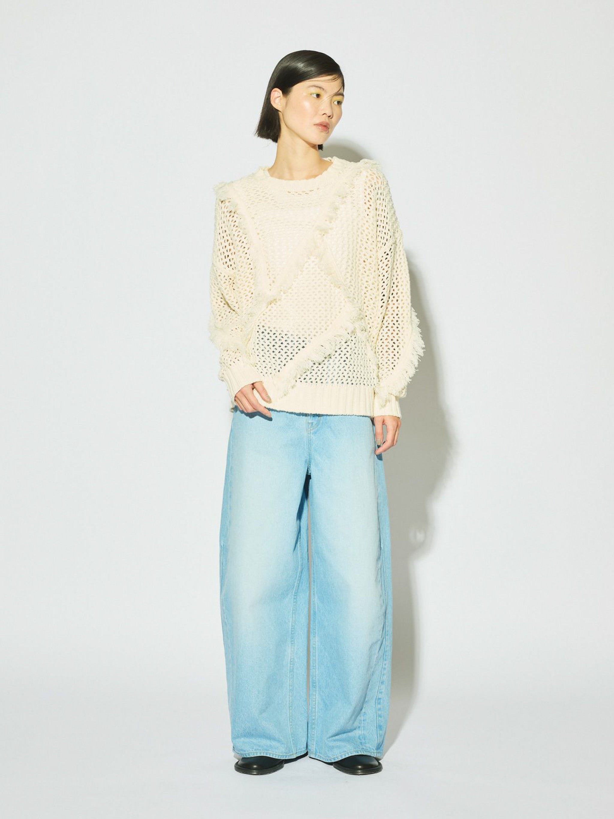 fringe mesh pullover[A]