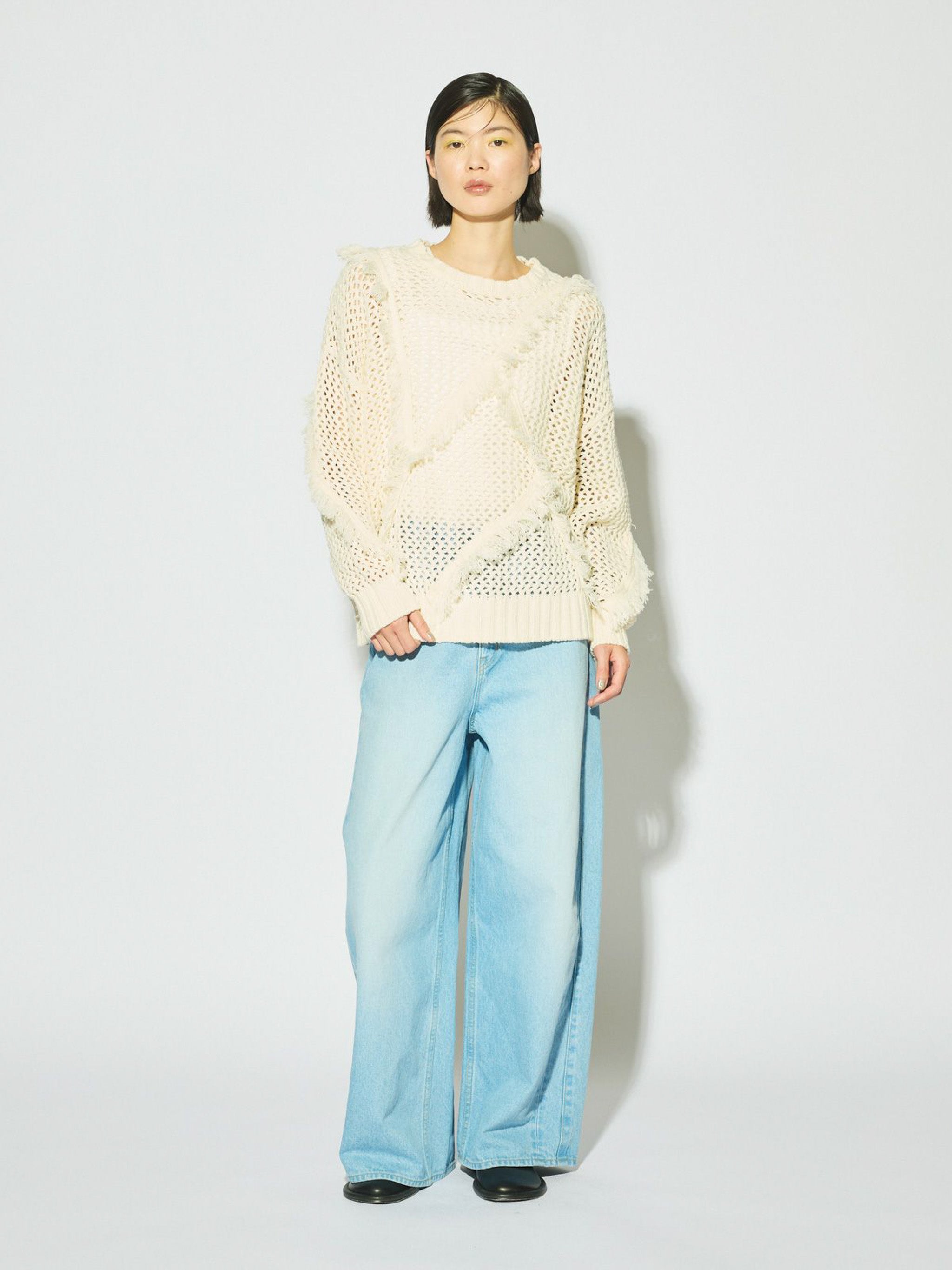 fringe mesh pullover[A]