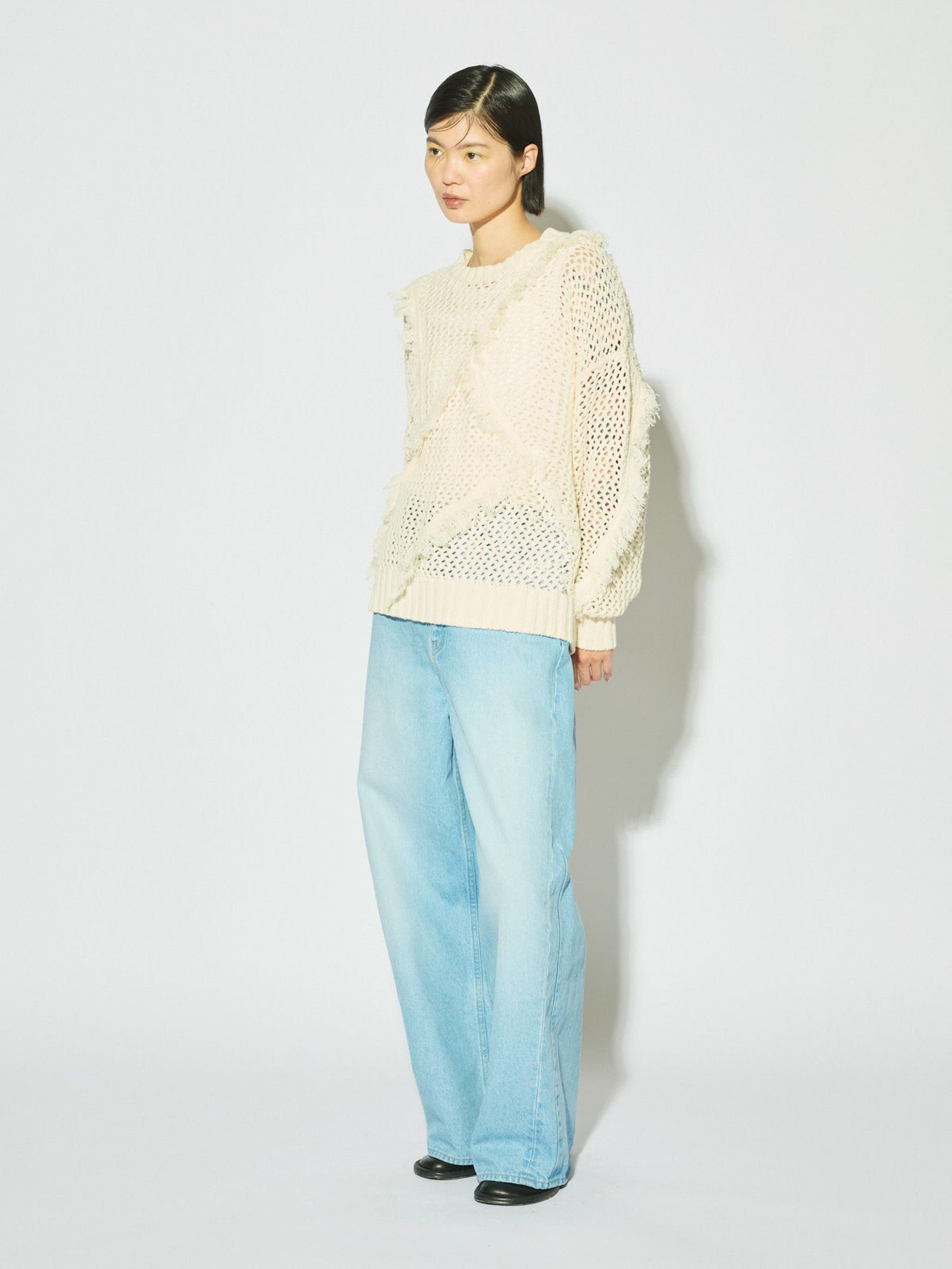 fringe mesh pullover[A]