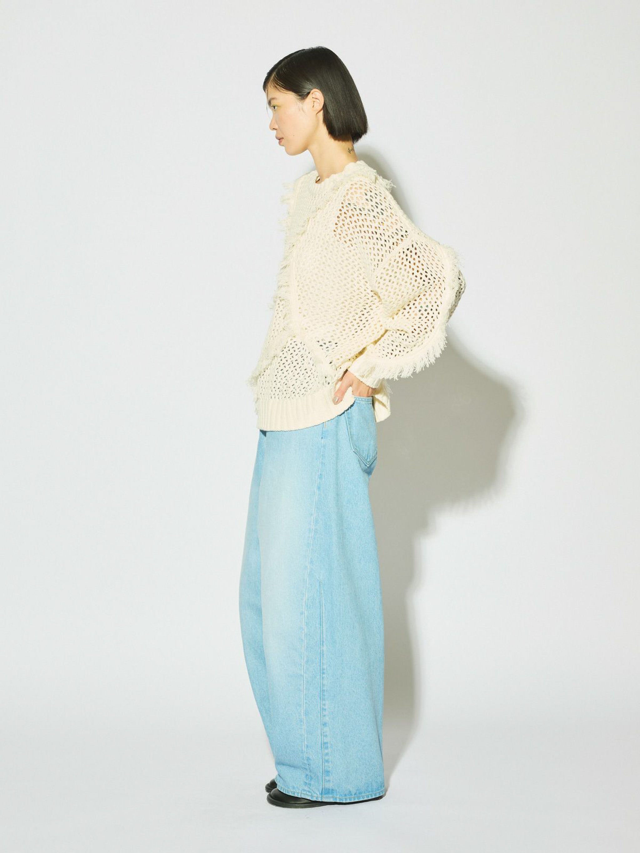 fringe mesh pullover[A]