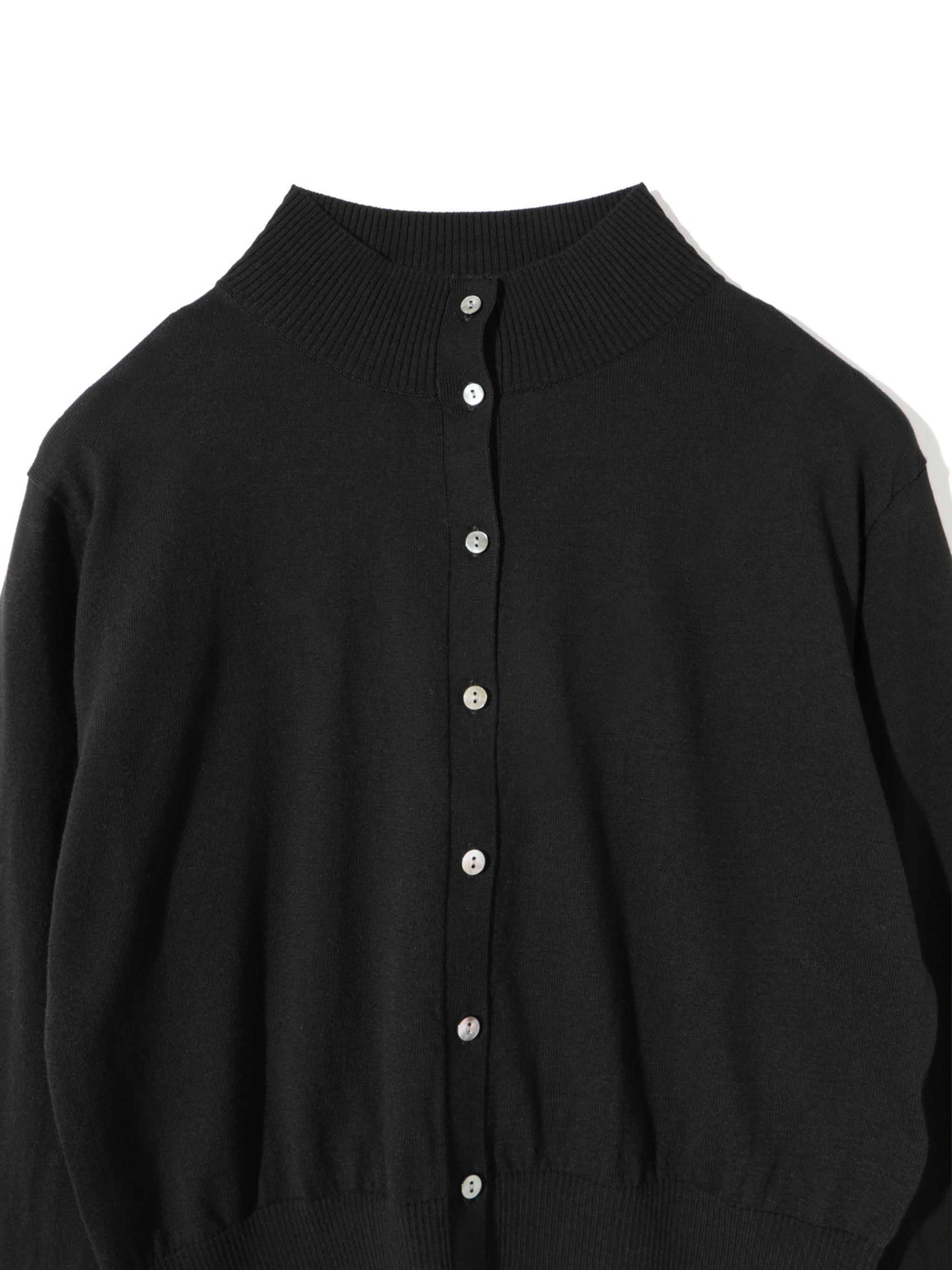 high neck short cardigan