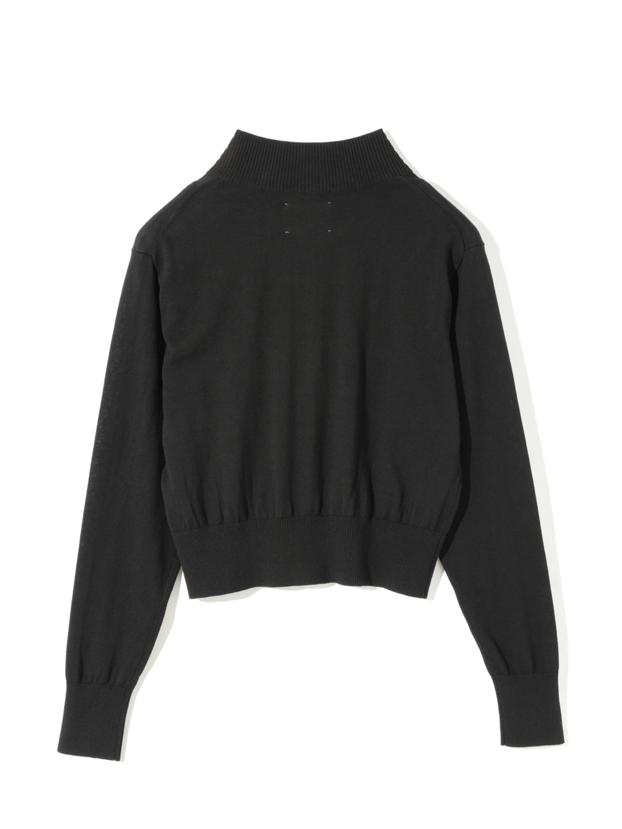 high neck short cardigan