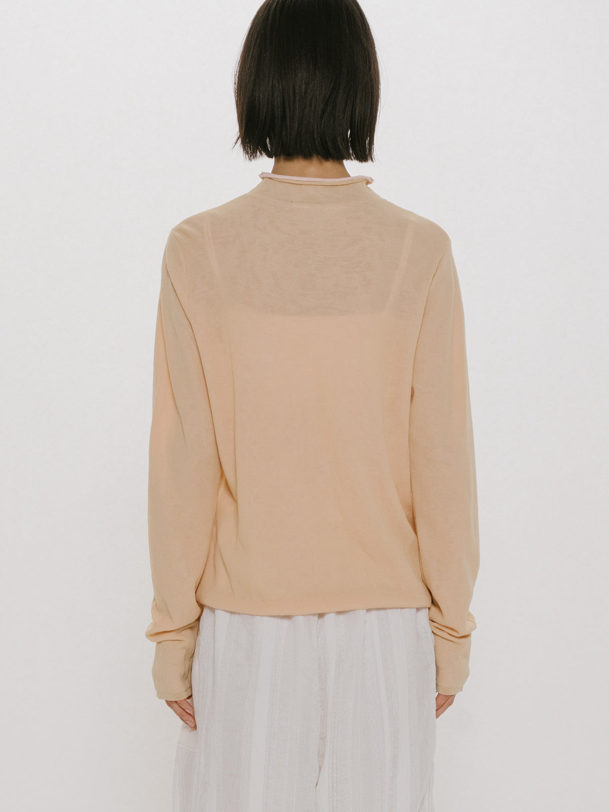 sheer layered turtle neck P/O