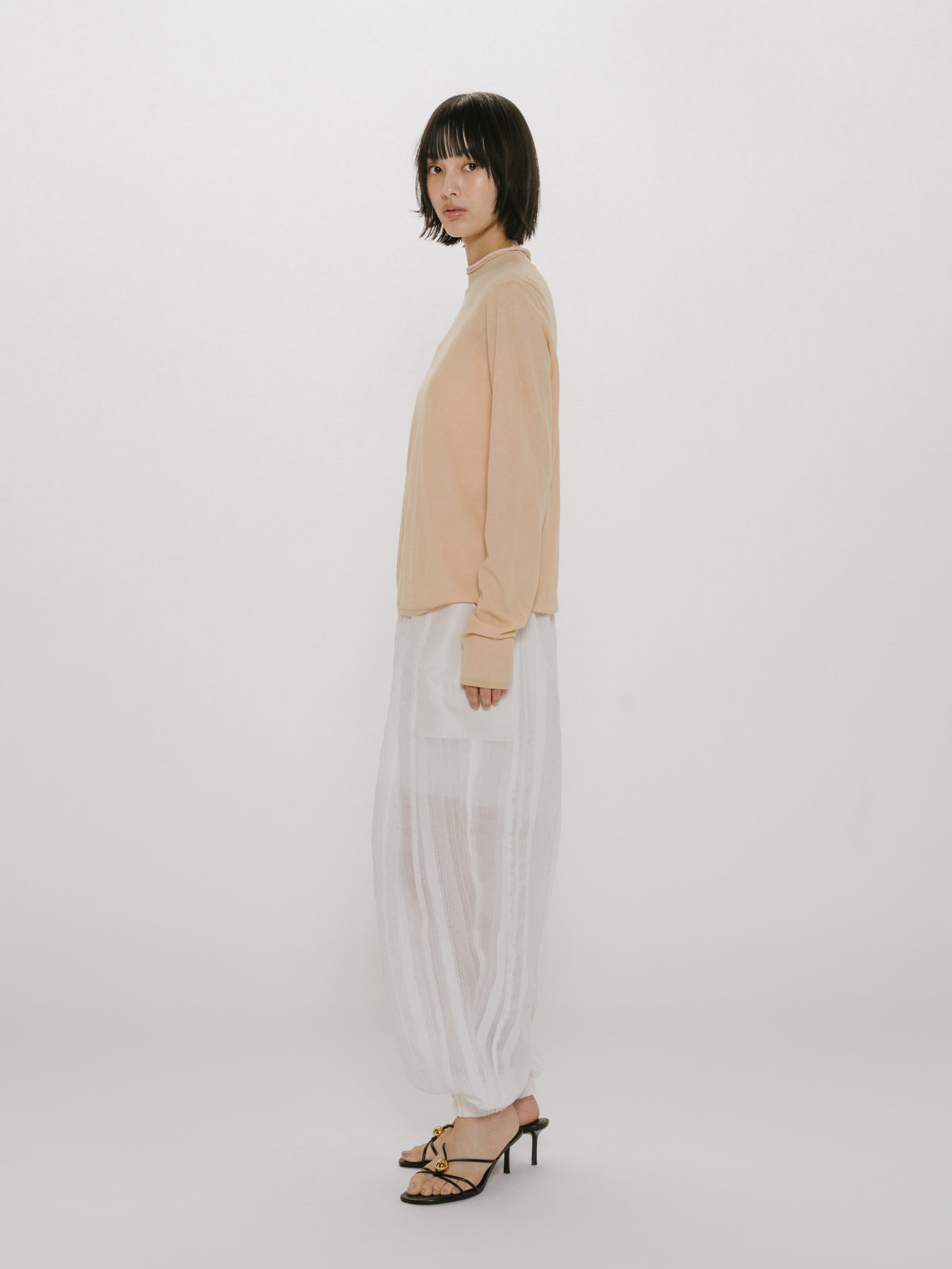sheer layered turtle neck P/O
