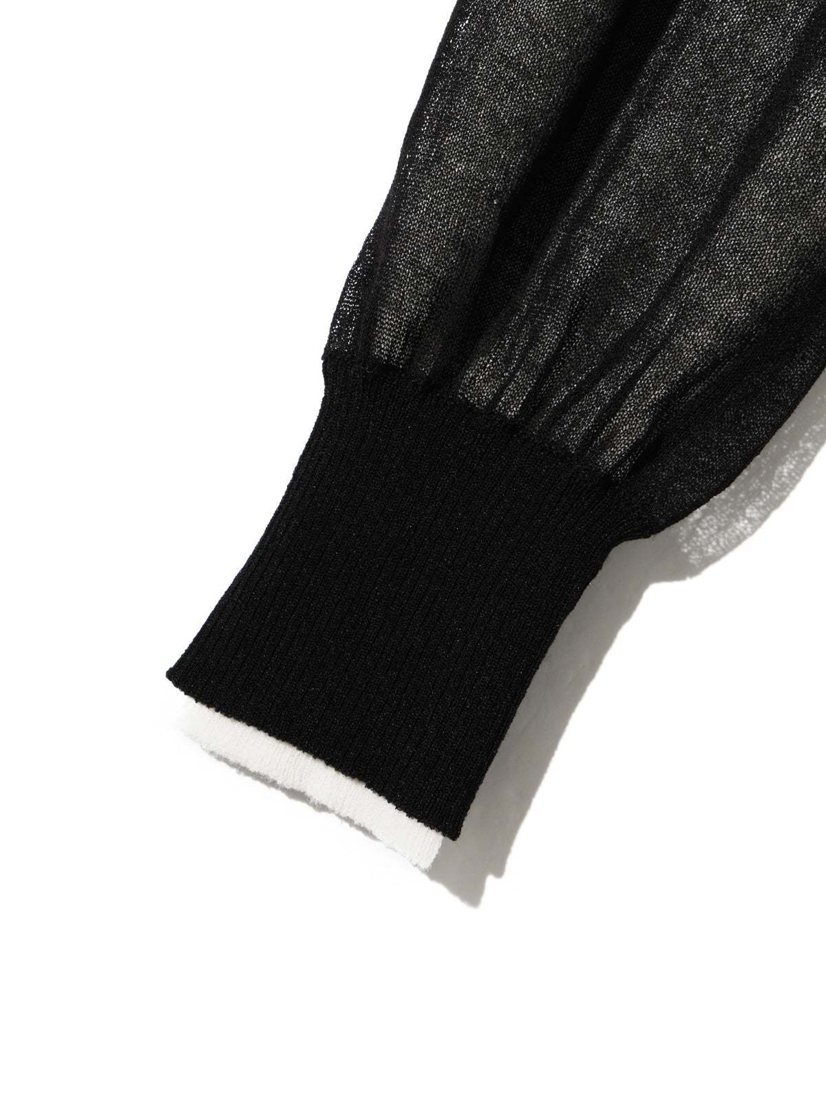 sheer layered crew neck pullover
