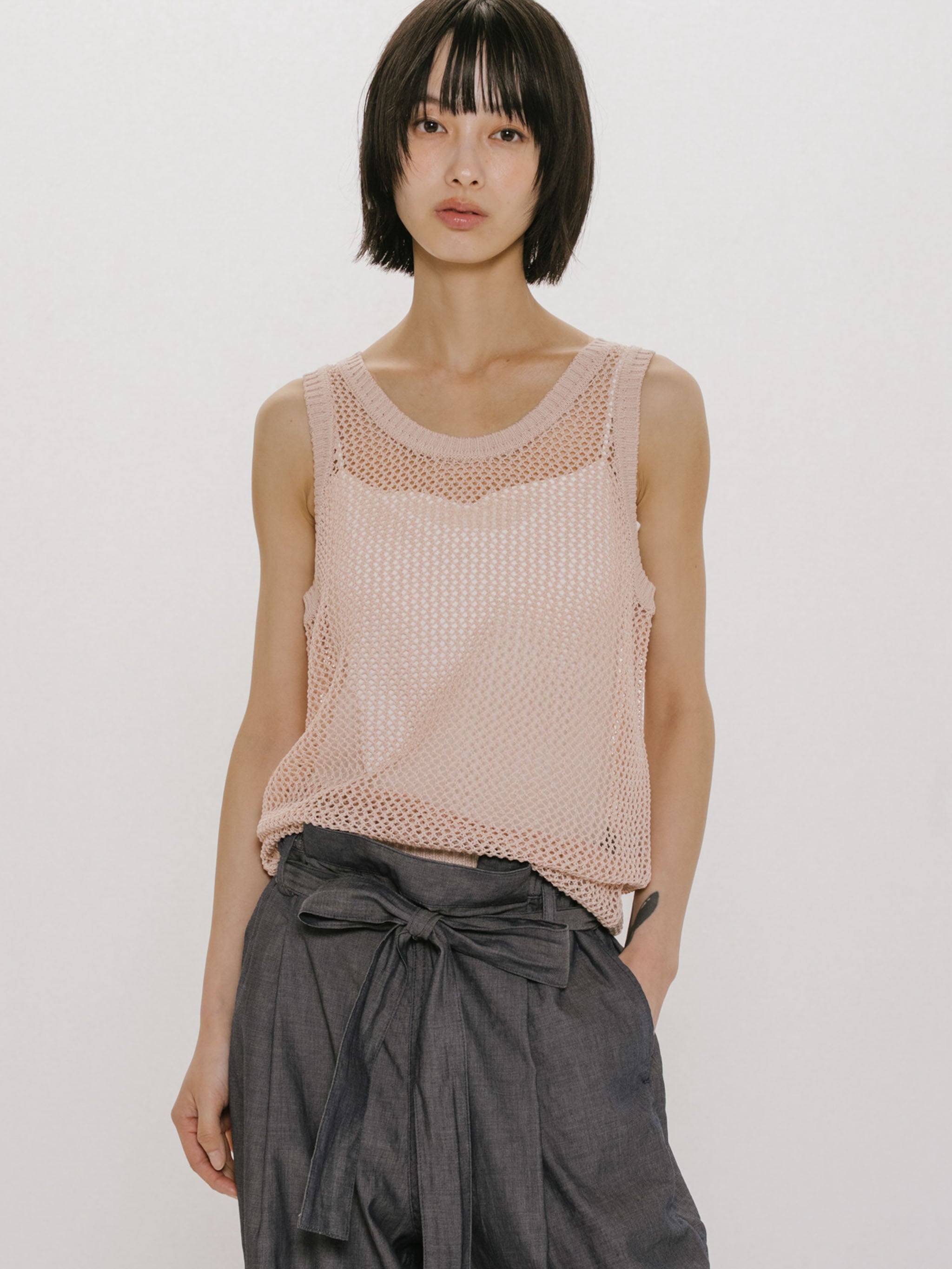 mesh tank pullover