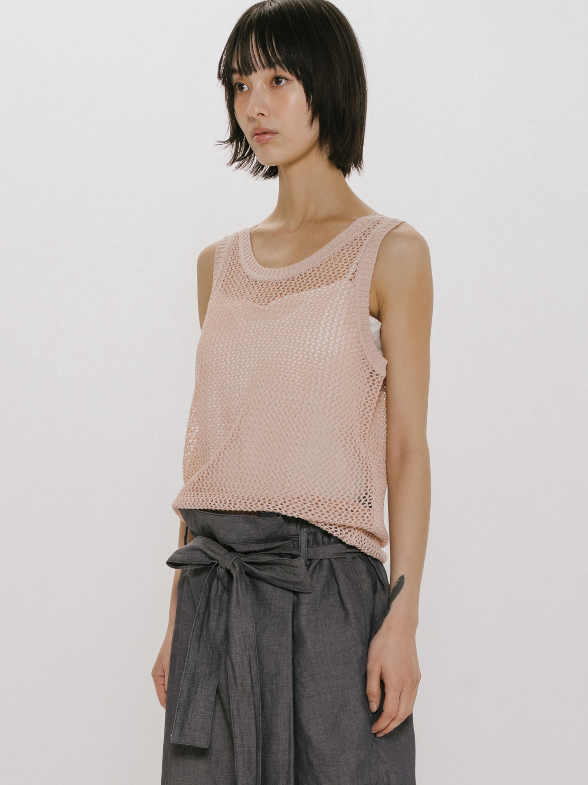 mesh tank pullover