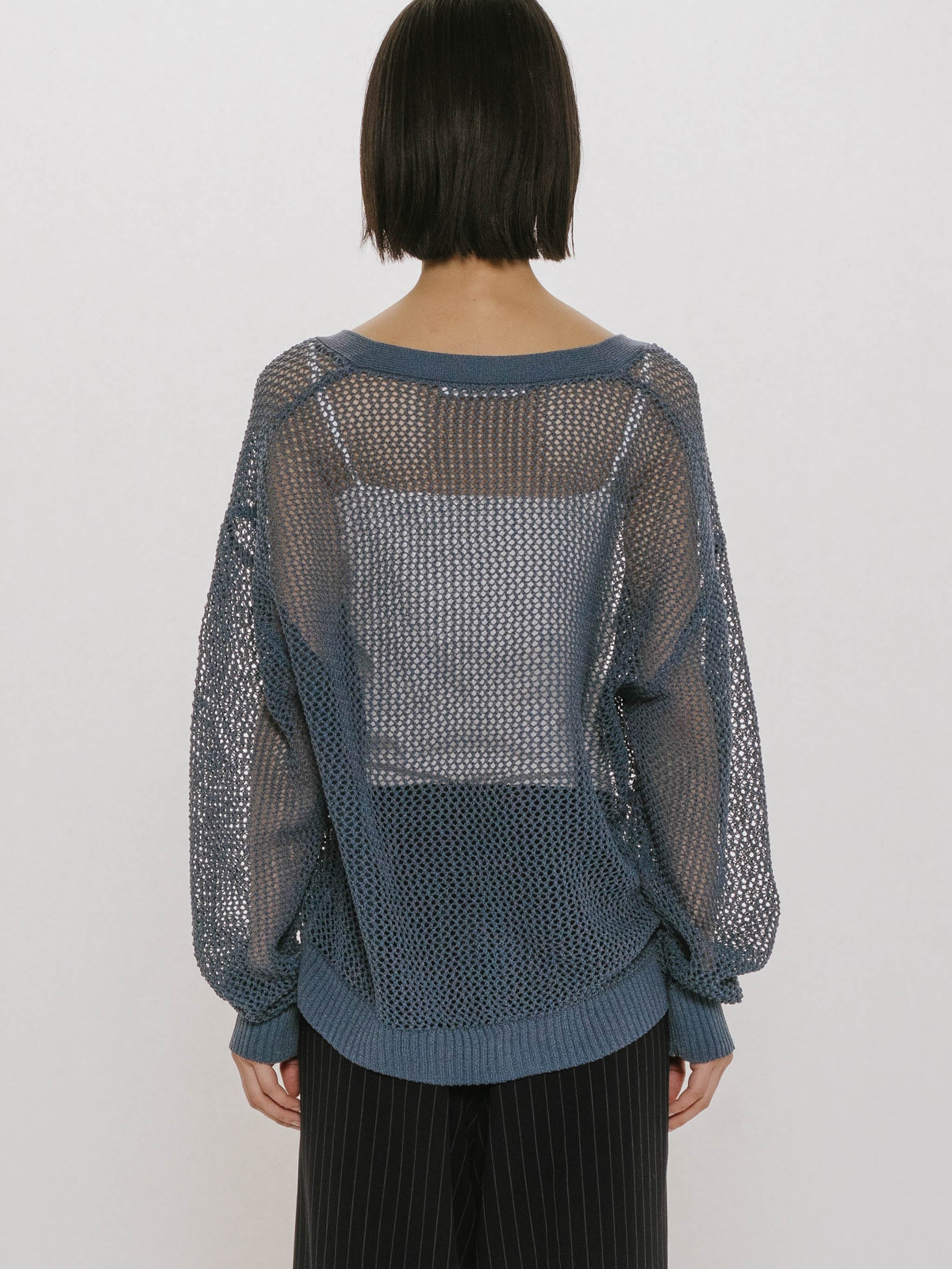 Mesh Short Cardigan｜メッシュショートカーディガン｜シアー