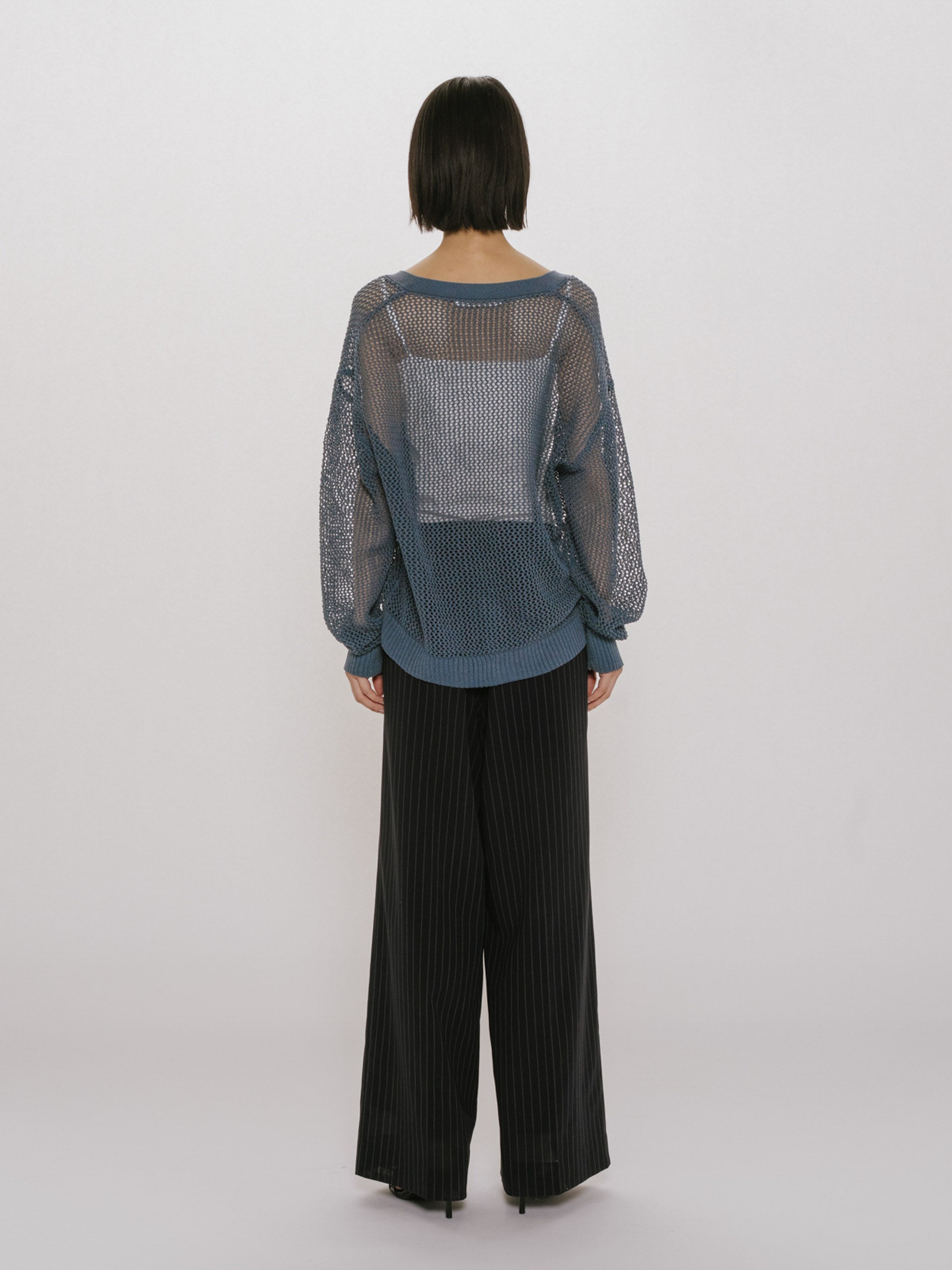 Mesh Short Cardigan｜メッシュショートカーディガン｜シアー