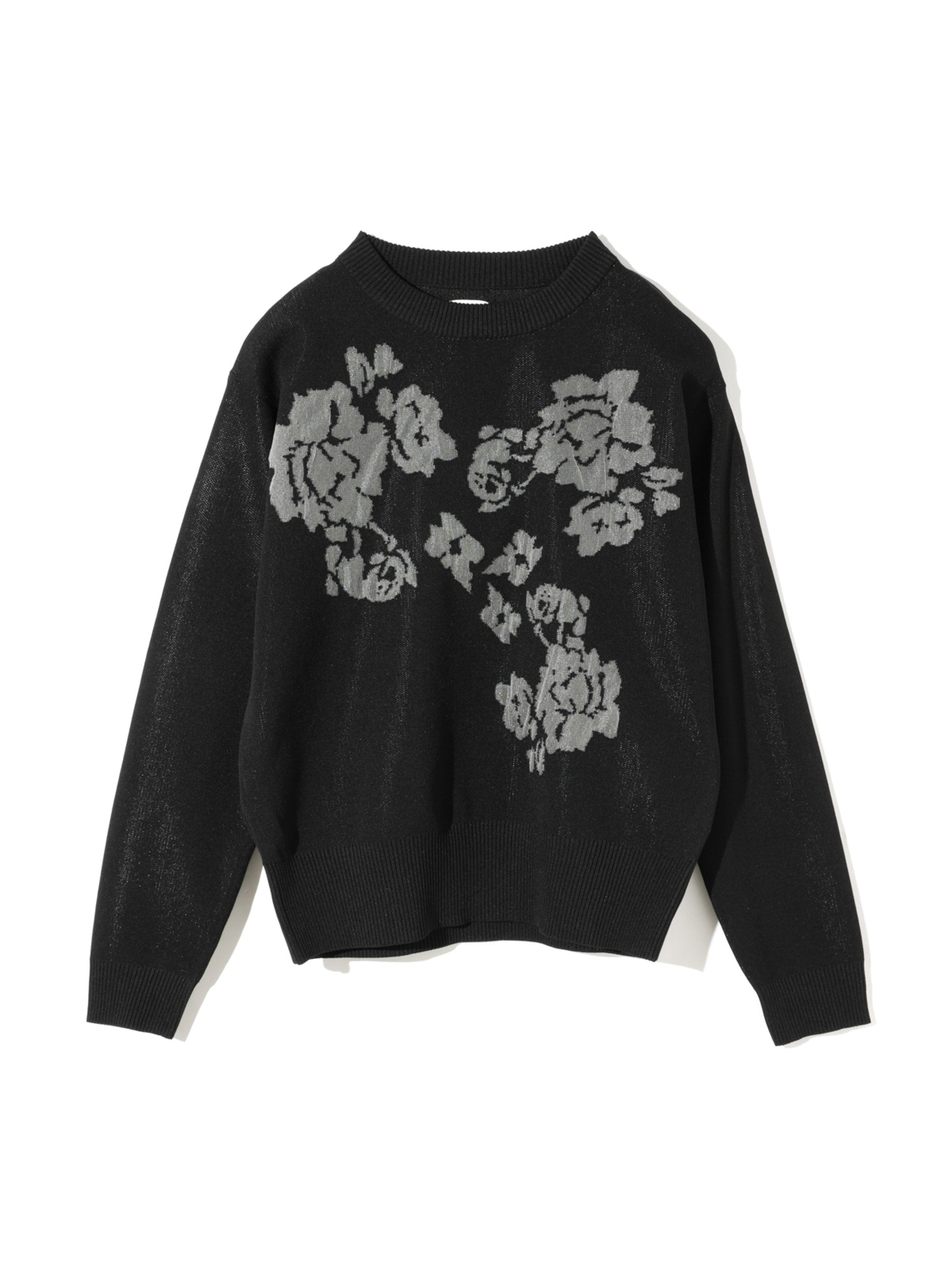 flower jacquard pullover
