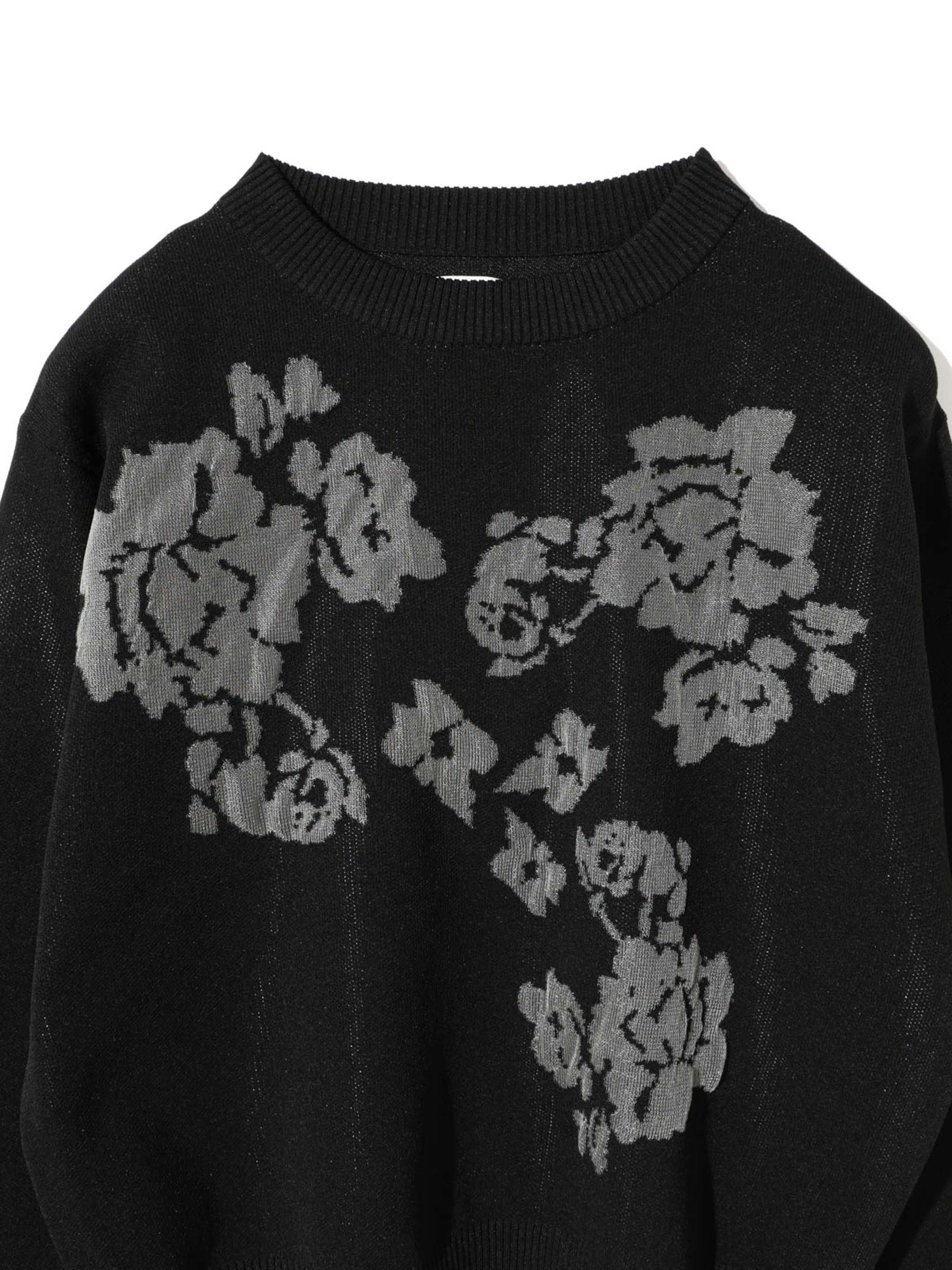 flower jacquard pullover