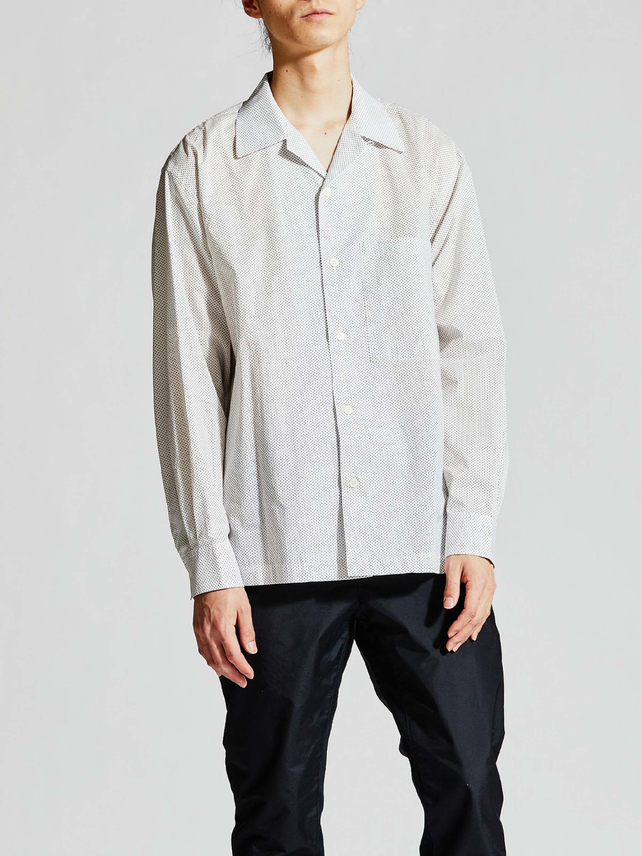 Men’s dot print open collar shirt【3-1129】