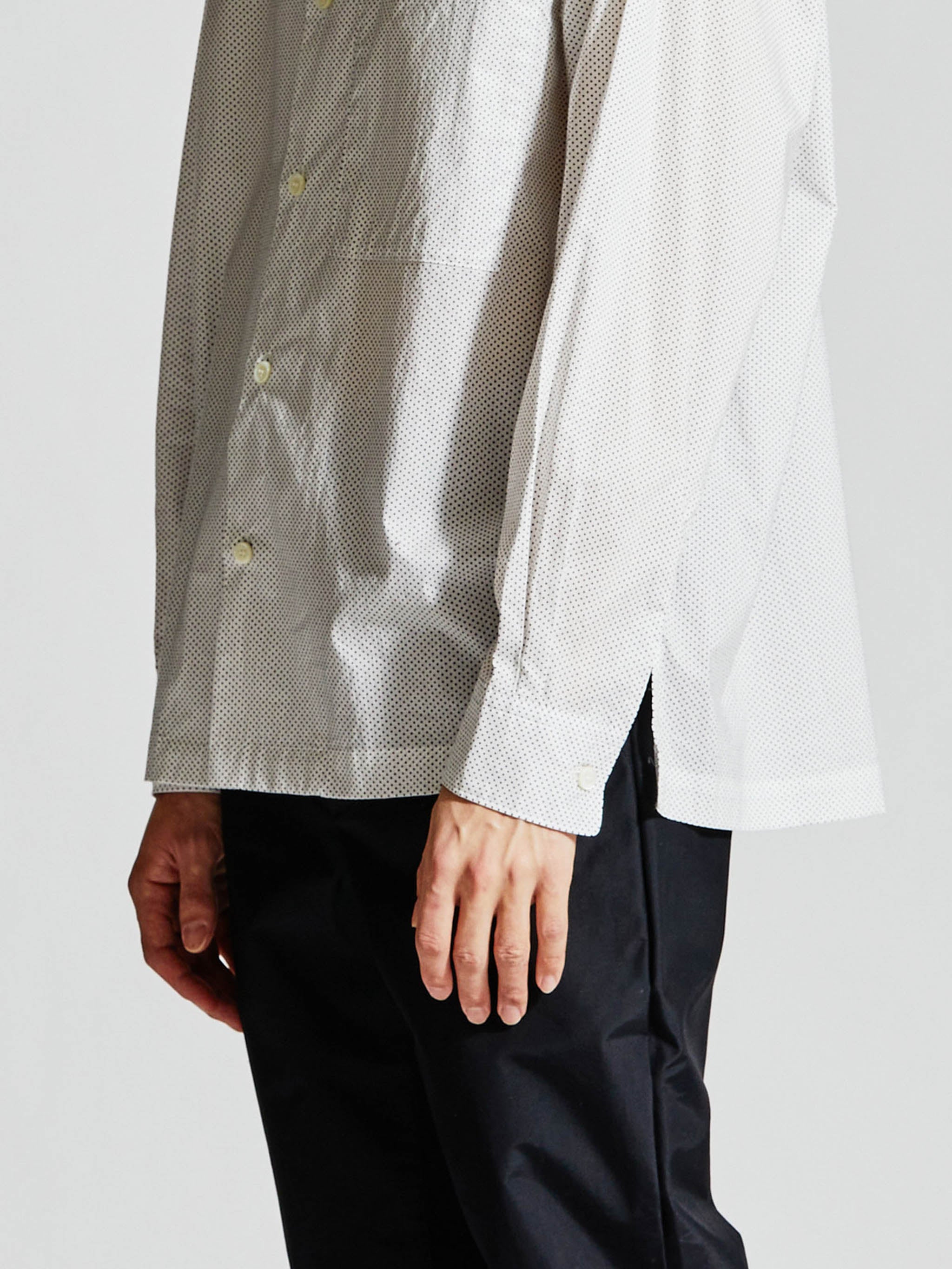 Men’s dot print open collar shirt【3-1129】