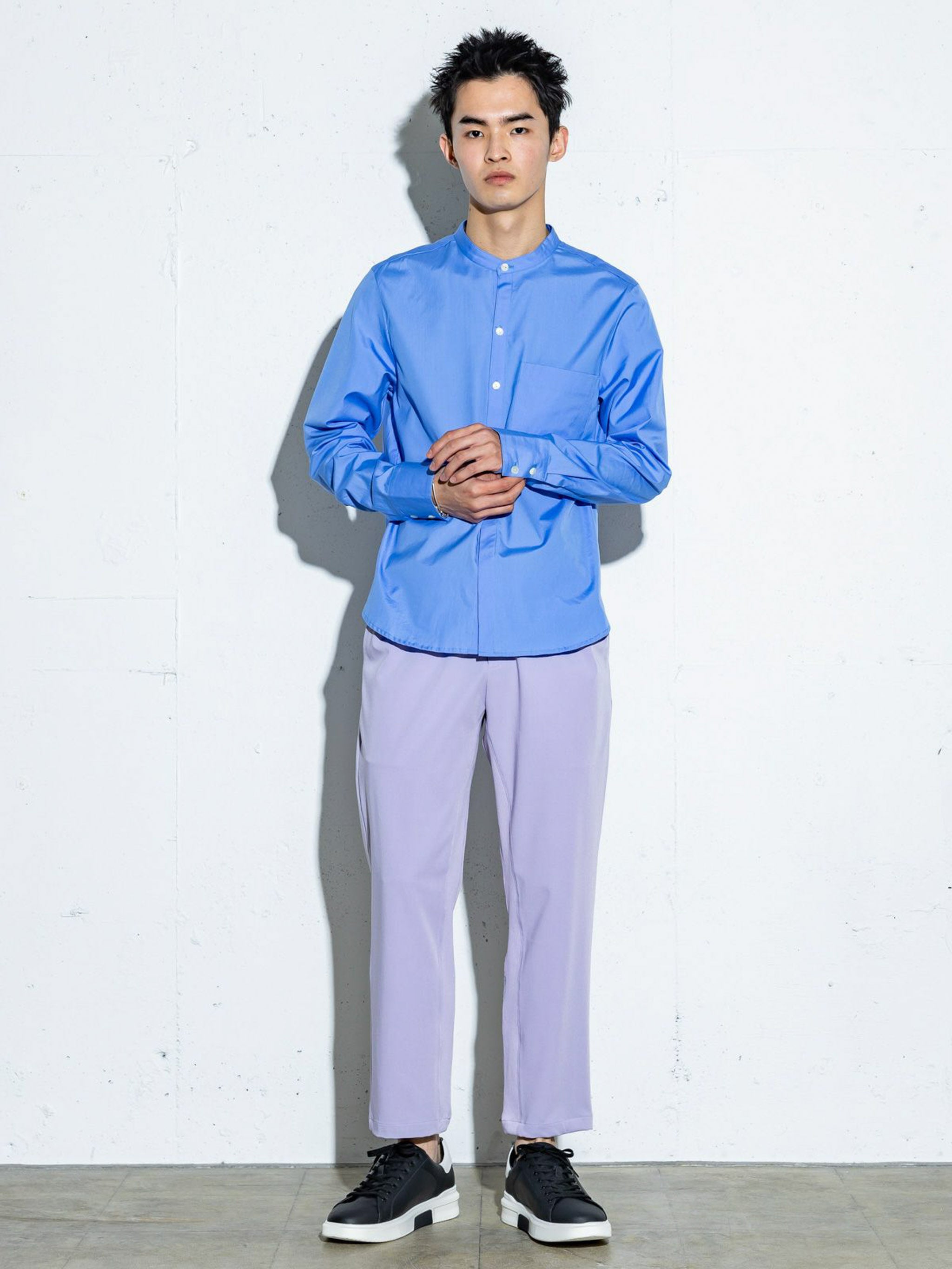 Men’s スタンドカラーシャツ【3-1130】