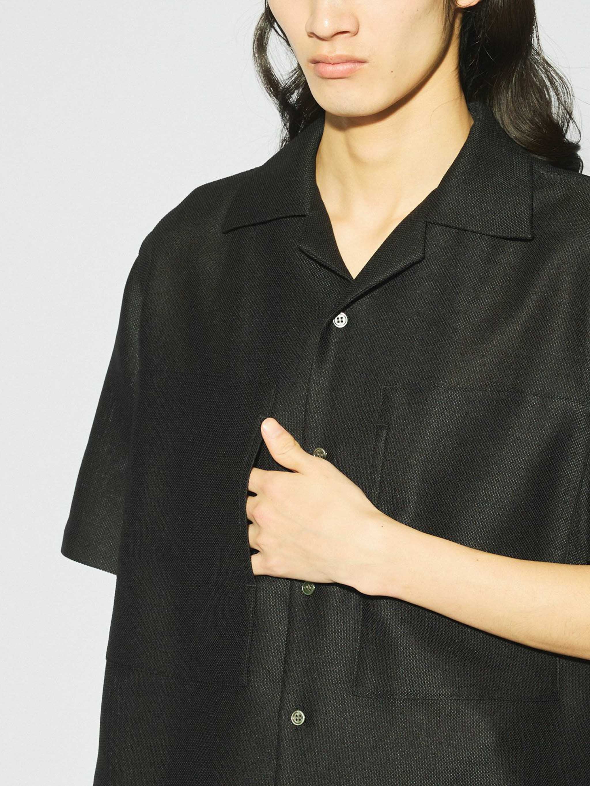 Men’s レノクロスオープンカラーシャツ[A]