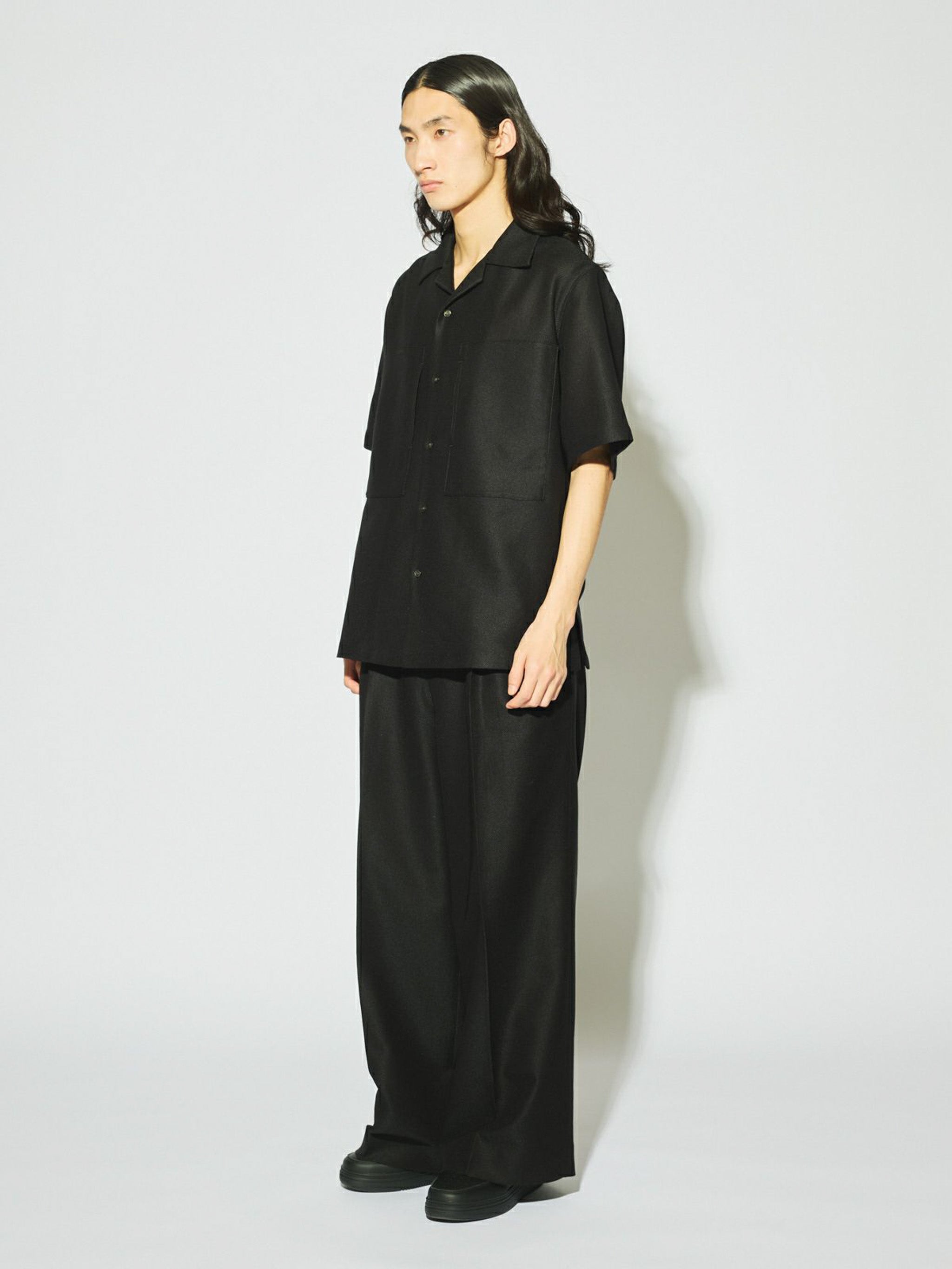 Men’s レノクロスオープンカラーシャツ[A]