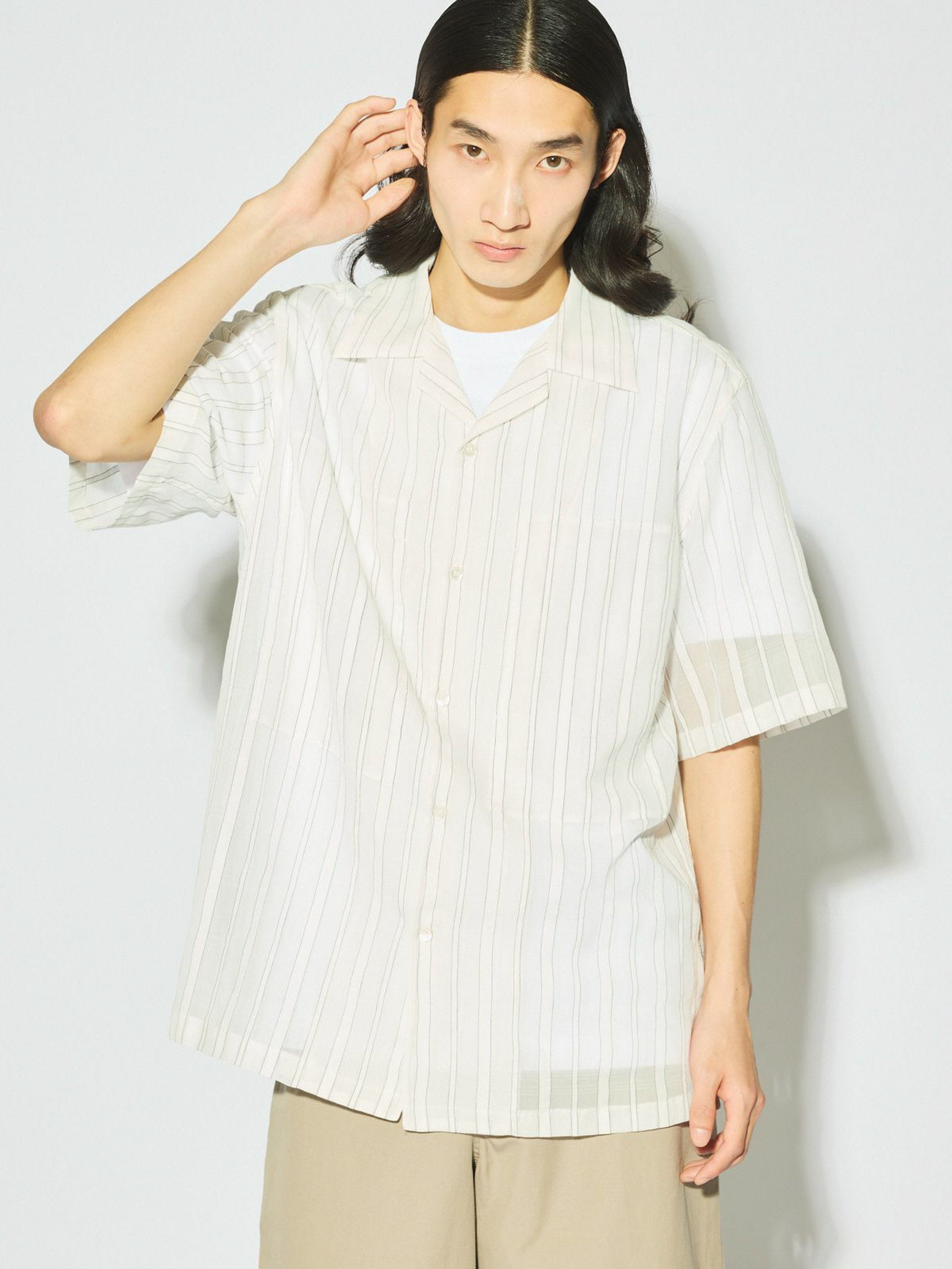 Men’s シアーストライプシャツ[A]