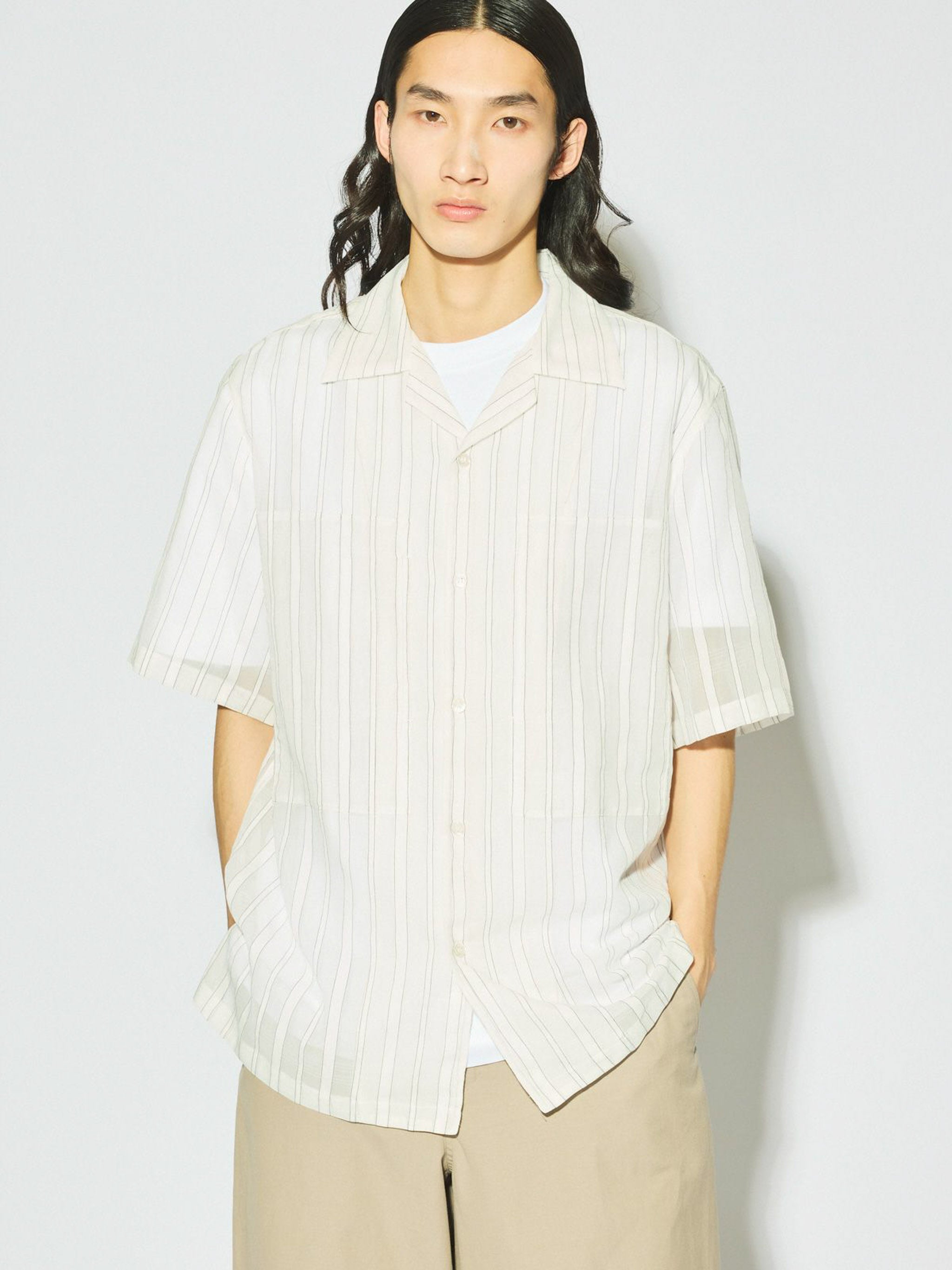 Men’s シアーストライプシャツ[A]