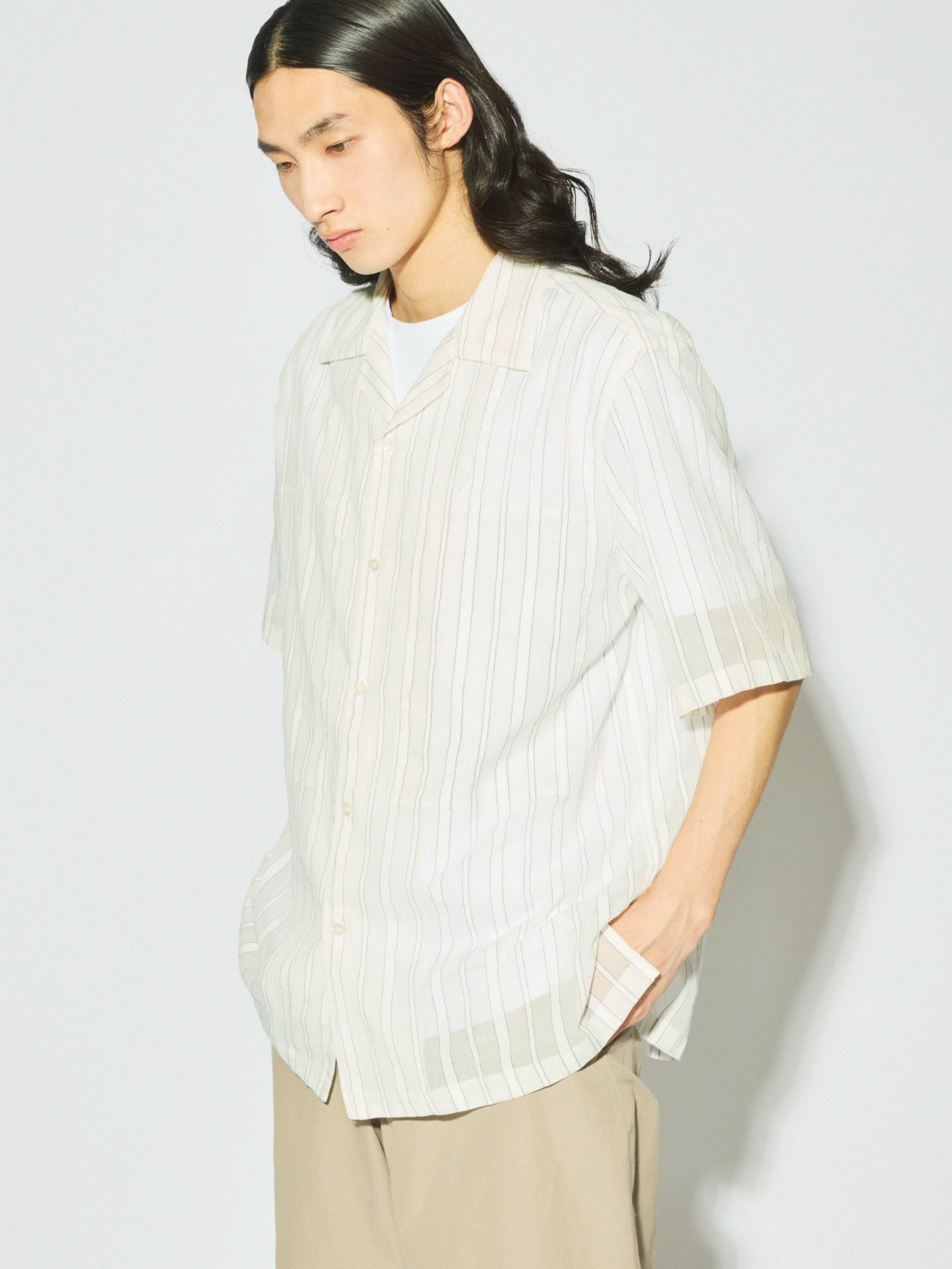 Men’s シアーストライプシャツ[A]